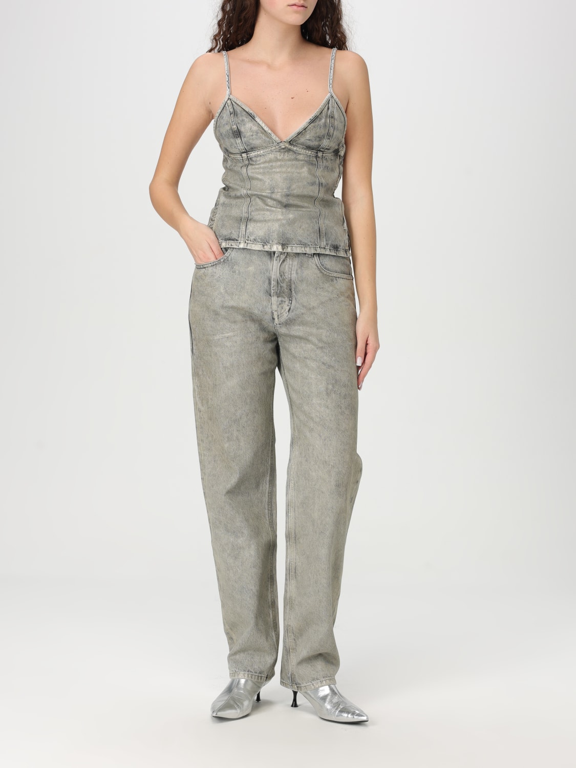デニム・ジーパン DIESEL Woman Jeans Grey A1734409L79 02 DIESEL: Jeans woman - Grey | Diesel jeans A1734409L79 online