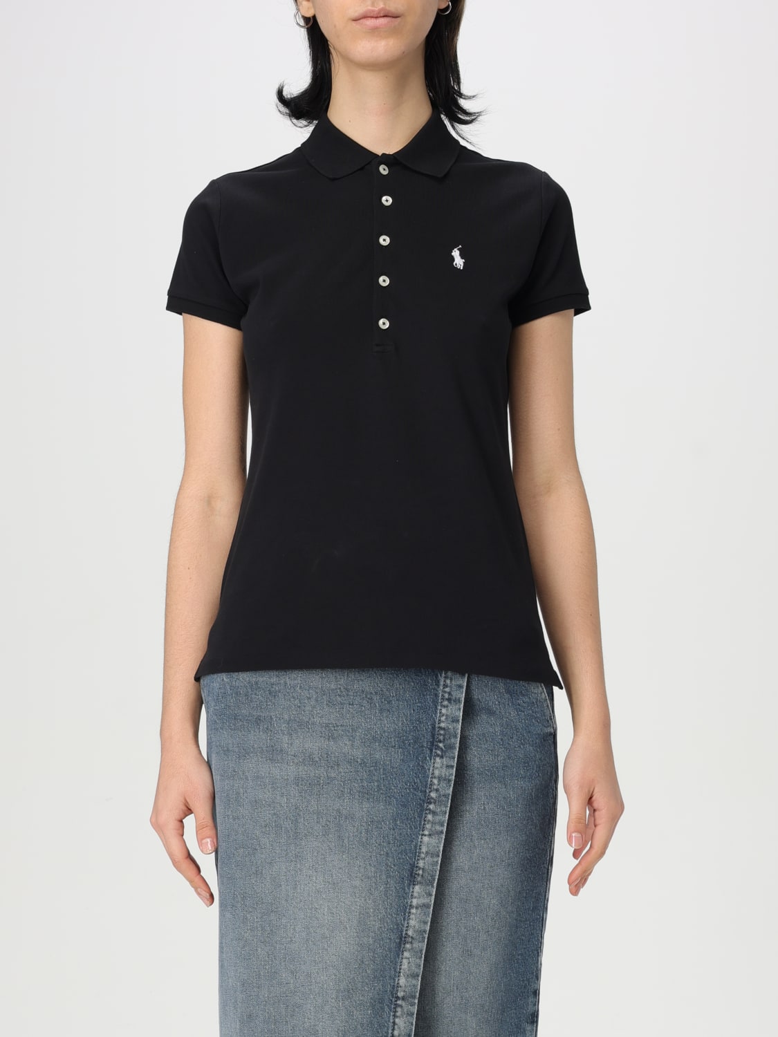 Tシャツ・カットソー POLO RALPH LAUREN Woman Polo Shirt Indigo 211959594 007 Ralph Lauren Polo shirt woman Polo Ralph Lauren - Women's