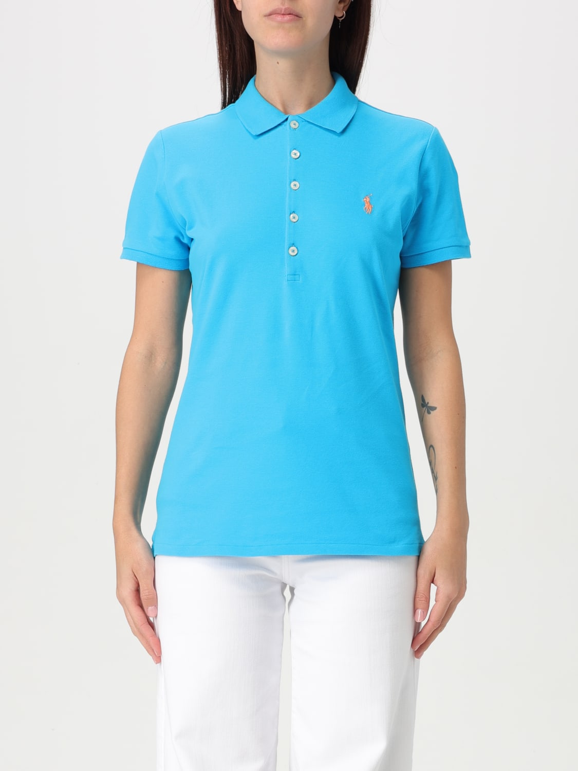 Tシャツ・カットソー POLO RALPH LAUREN Woman Polo Shirt Blue 2 211870245 010 POLO RALPH LAUREN: Polo shirt woman - Blue 2 | Polo Ralph