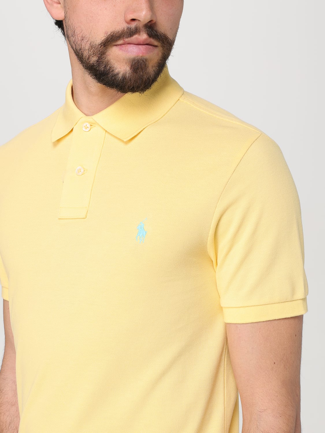 POLO RALPH LAUREN POLO SHIRT: Polo shirt men Polo Ralph Lauren, Yellow - Img 3