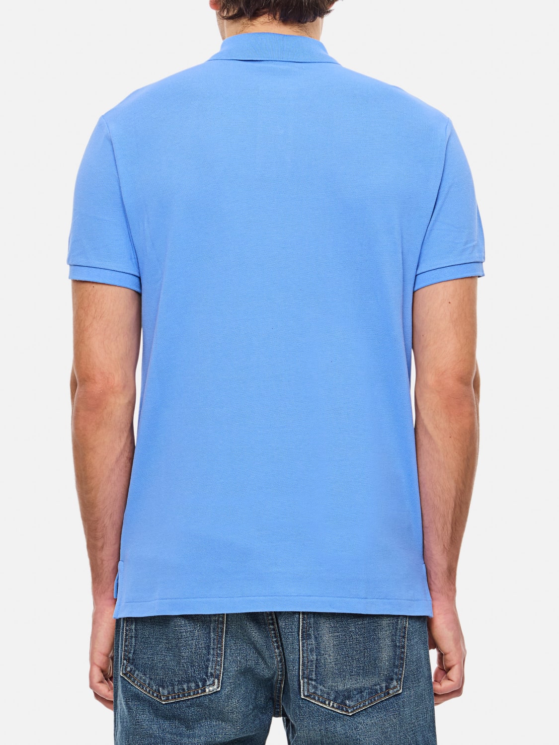 POLO RALPH LAUREN POLO: Polo basic in cotone con logo Polo Ralph Lauren, Azzurro - Img 3