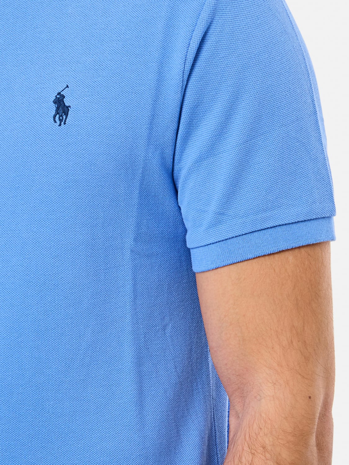 POLO RALPH LAUREN POLO: Polo basic in cotone con logo Polo Ralph Lauren, Azzurro - Img 4