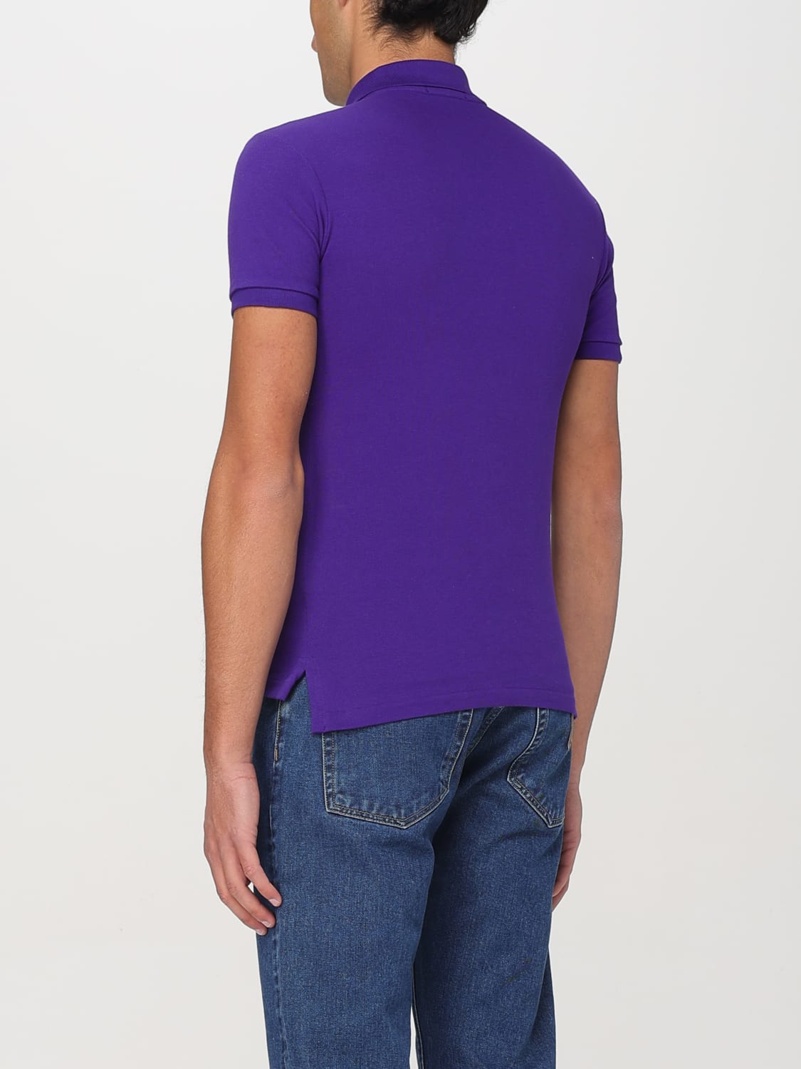 POLO RALPH LAUREN POLO: Polo basic in cotone con logo Polo Ralph Lauren, Viola - Img 2