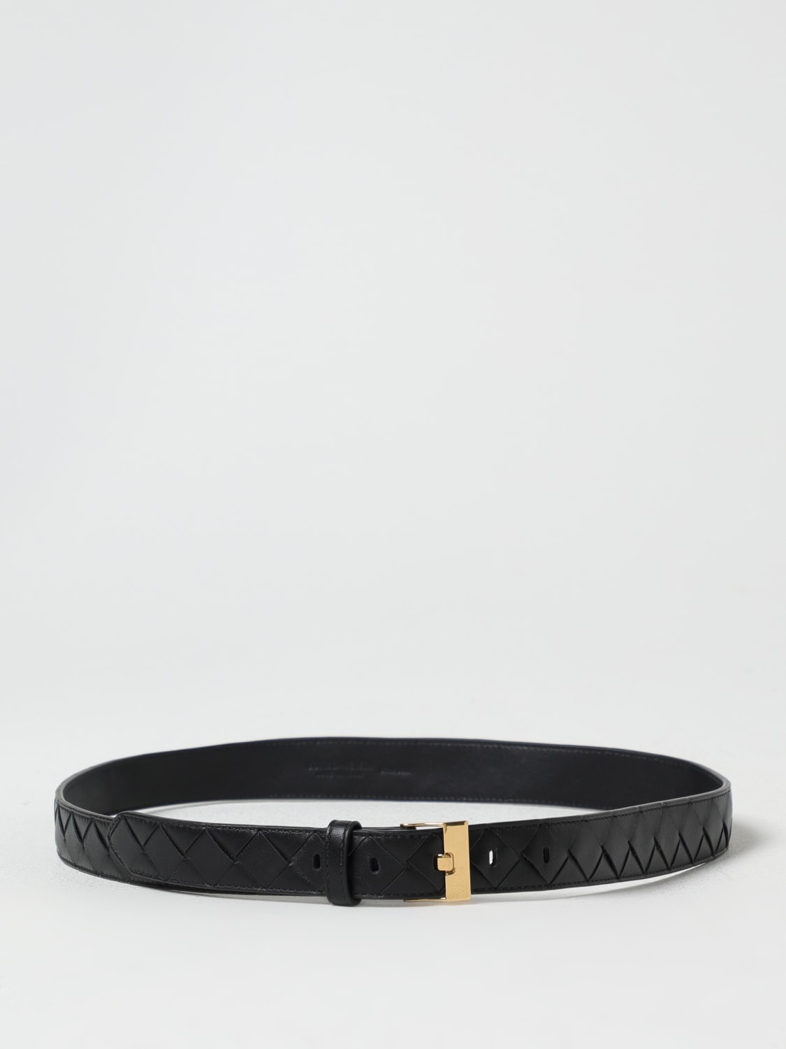 BOTTEGA VENETA CINTURA: Cintura Watch Bottega Veneta in pelle intrecciata , Nero - Img 1