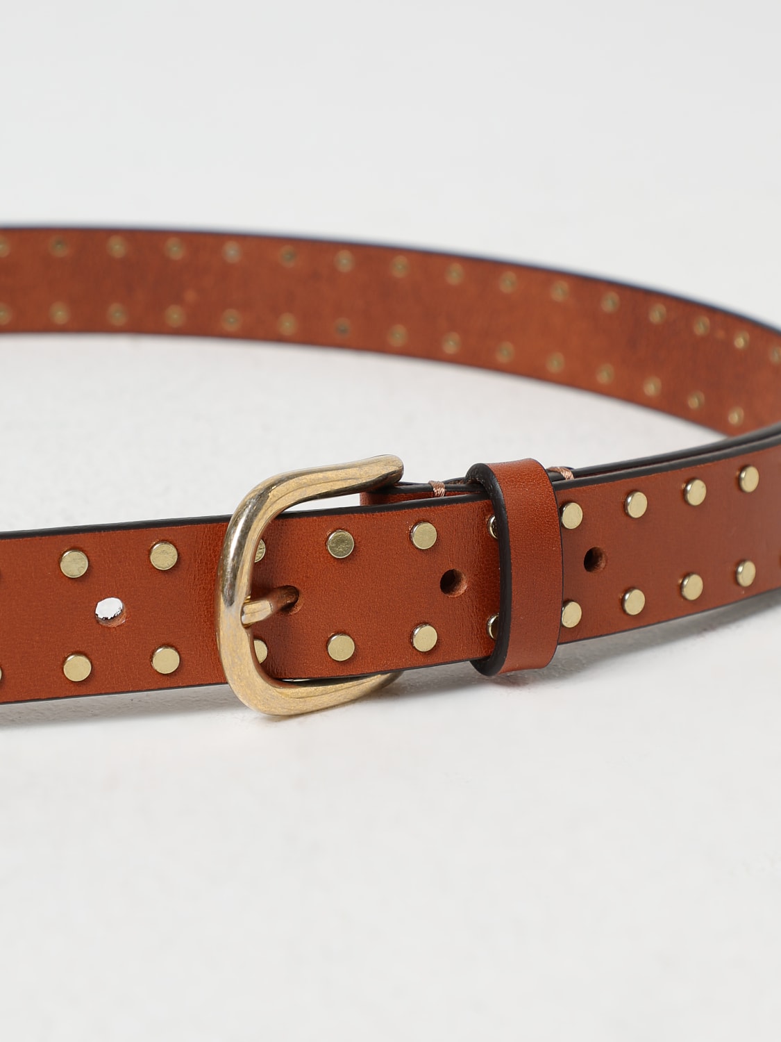 ベルト ISABEL MARANT Woman Belt Beige CE015CFAB1B21A 23NL Lecce leather belt in brown - Isabel Marant | Mytheresa