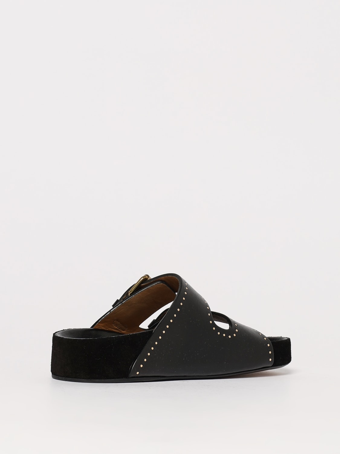 ISABEL MARANT SANDALI CON TACCO: Sandalo Lennyo Isabel Marant in pelle con mini borchie , Nero - Img 3