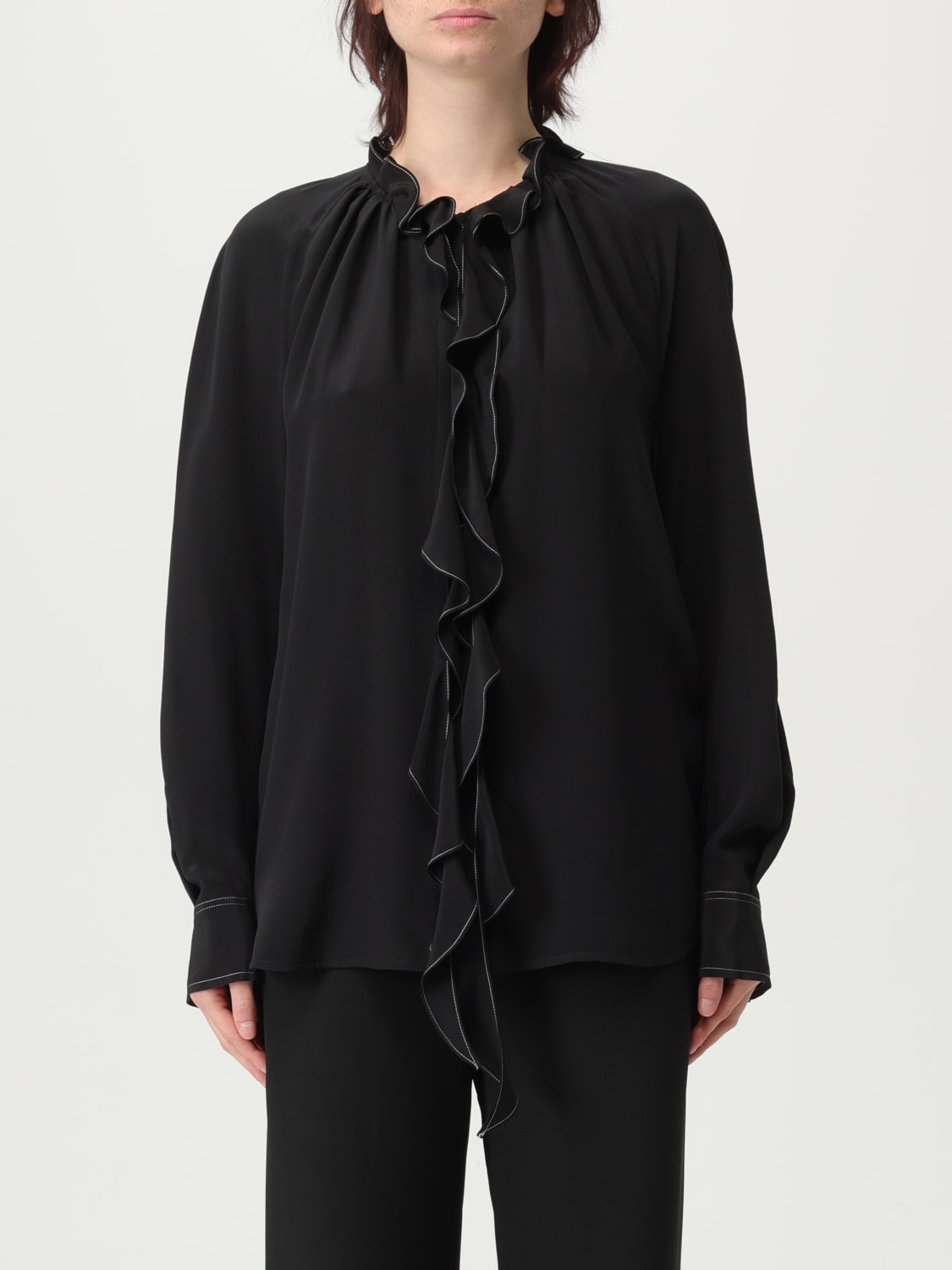 【美品】Victoria Victoria Beckham 長袖シャツ ウール 美品】Victoria Victoria Beckham 長袖シャツ ウール
