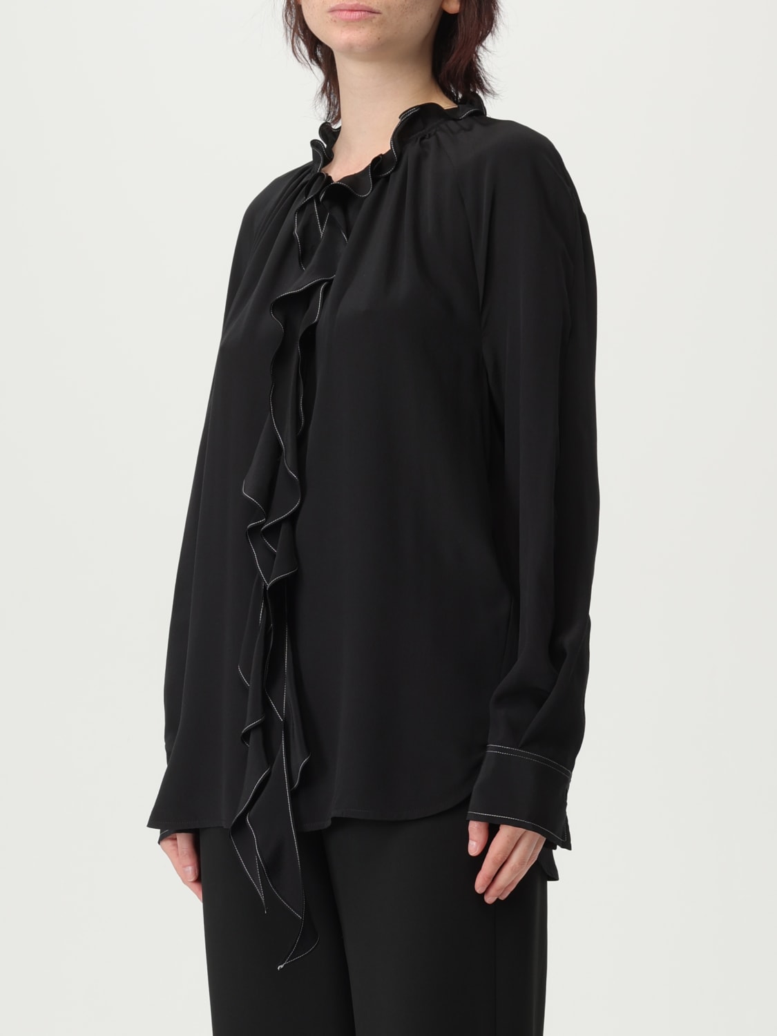 【美品】Victoria Victoria Beckham 長袖シャツ ウール VICTORIA VICTORIA BECKHAM: Shirt woman - Black | Victoria