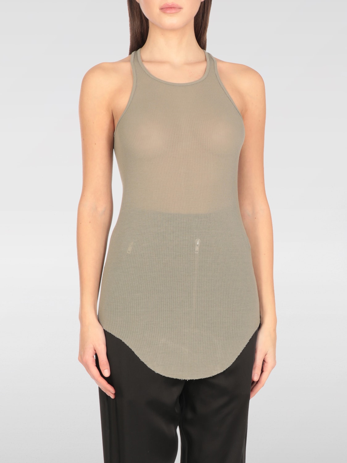 RICK OWENS TOP: Top femme Rick Owens, Vert - Img 1