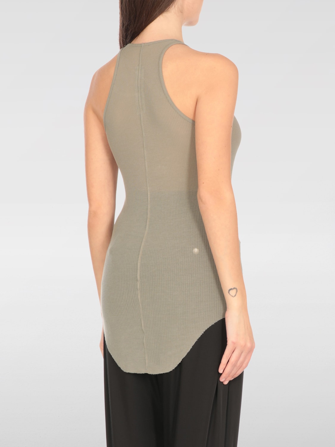 RICK OWENS TOP: Top femme Rick Owens, Vert - Img 3