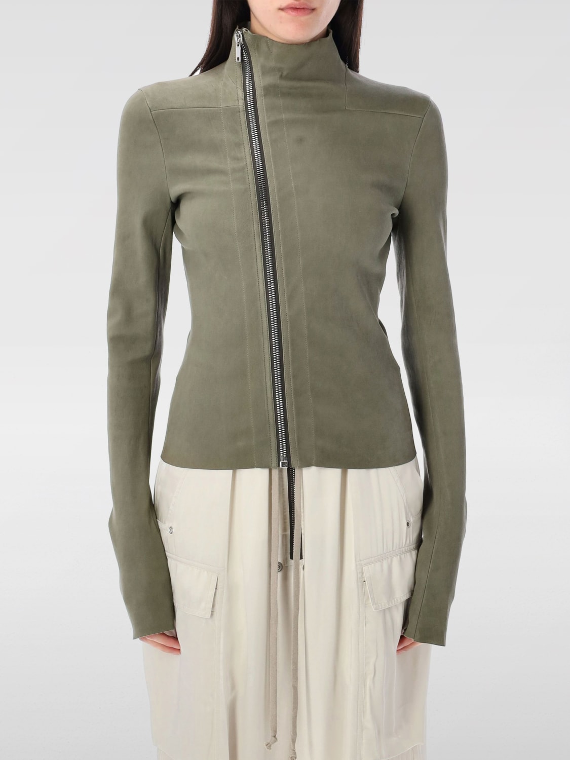 ジャケット RICK OWENS Woman Jacket Green RP01E7701LSV 15 RICK OWENS - JACKETS - Rick Owens