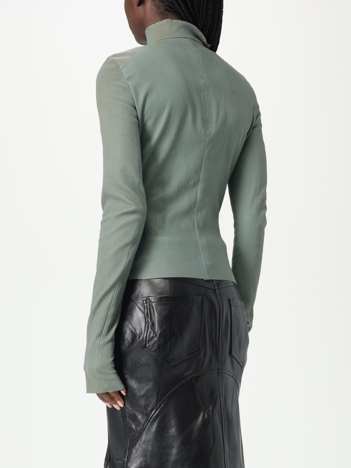 RICK OWENS GIACCA: Giacca Rick Owens in pelle , Avion - Img 2