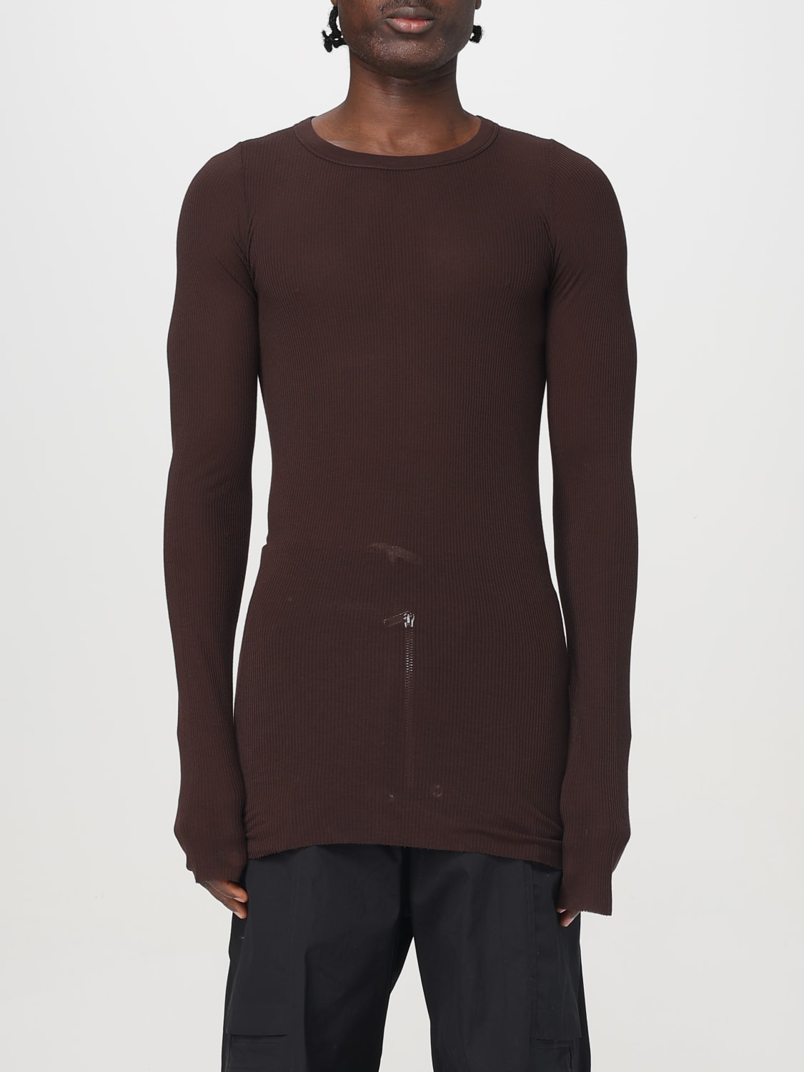Tシャツ・カットソー RICK OWENS Men T-shirt Brown RU01E5250RC 14 RICK OWENS: T-shirt men - Brown | Rick Owens t-shirt