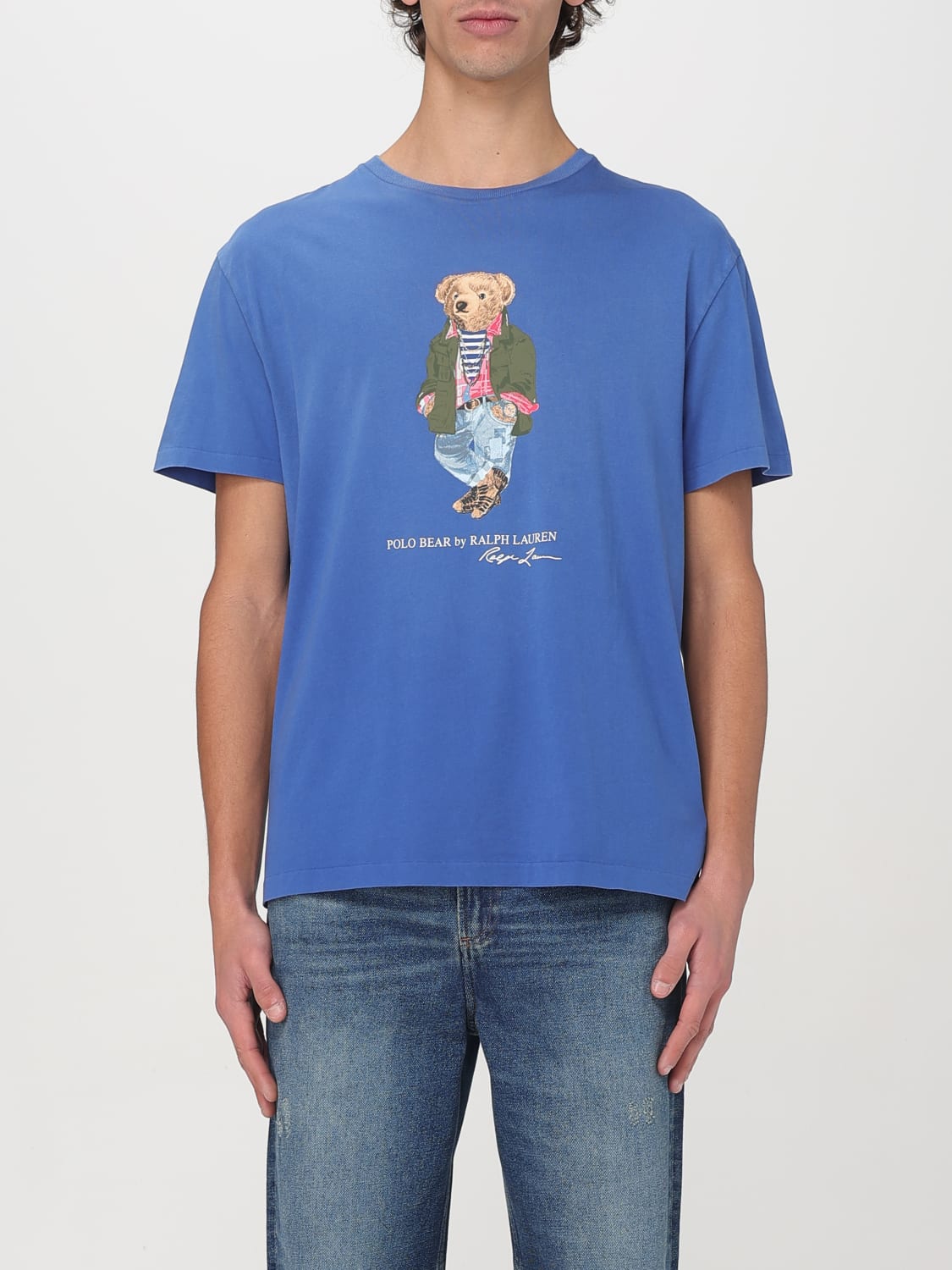 Tシャツ・カットソー POLO RALPH LAUREN Men T-shirt Gnawed Blue 710958193 001 POLO RALPH LAUREN: T-shirt men - Gnawed Blue | Polo Ralph