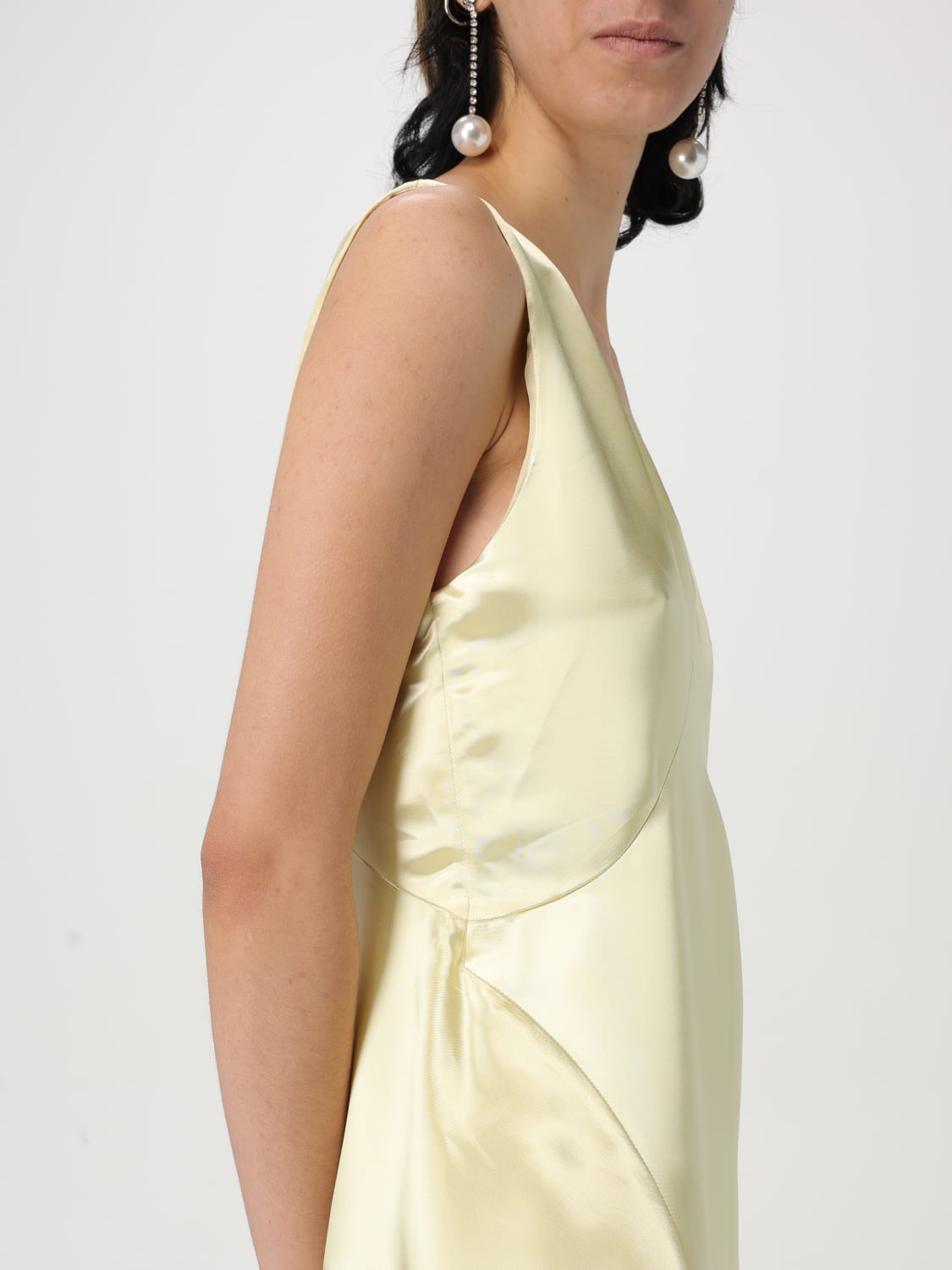 PHILOSOPHY DI LORENZO SERAFINI ROBE: Robes femme Philosophy Di Lorenzo Serafini, Jaune - Img 4