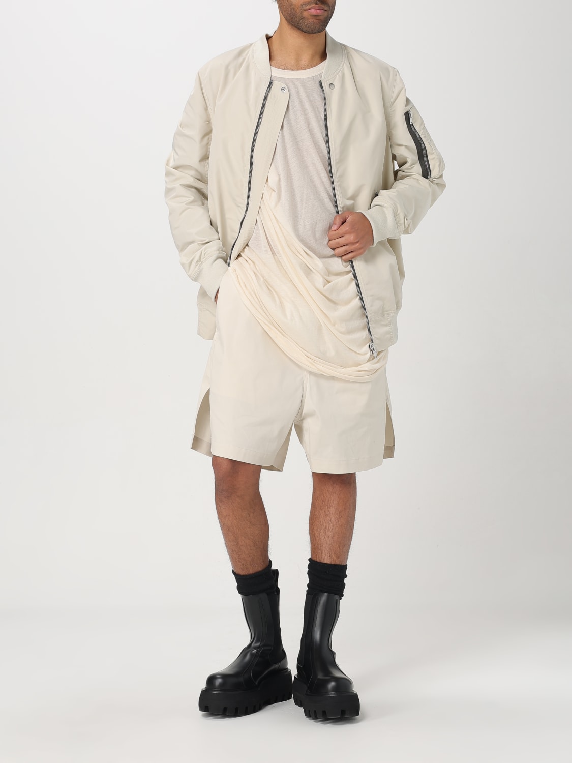 RICK OWENS JACKET: Coat men Rick Owens, Beige - Img 2