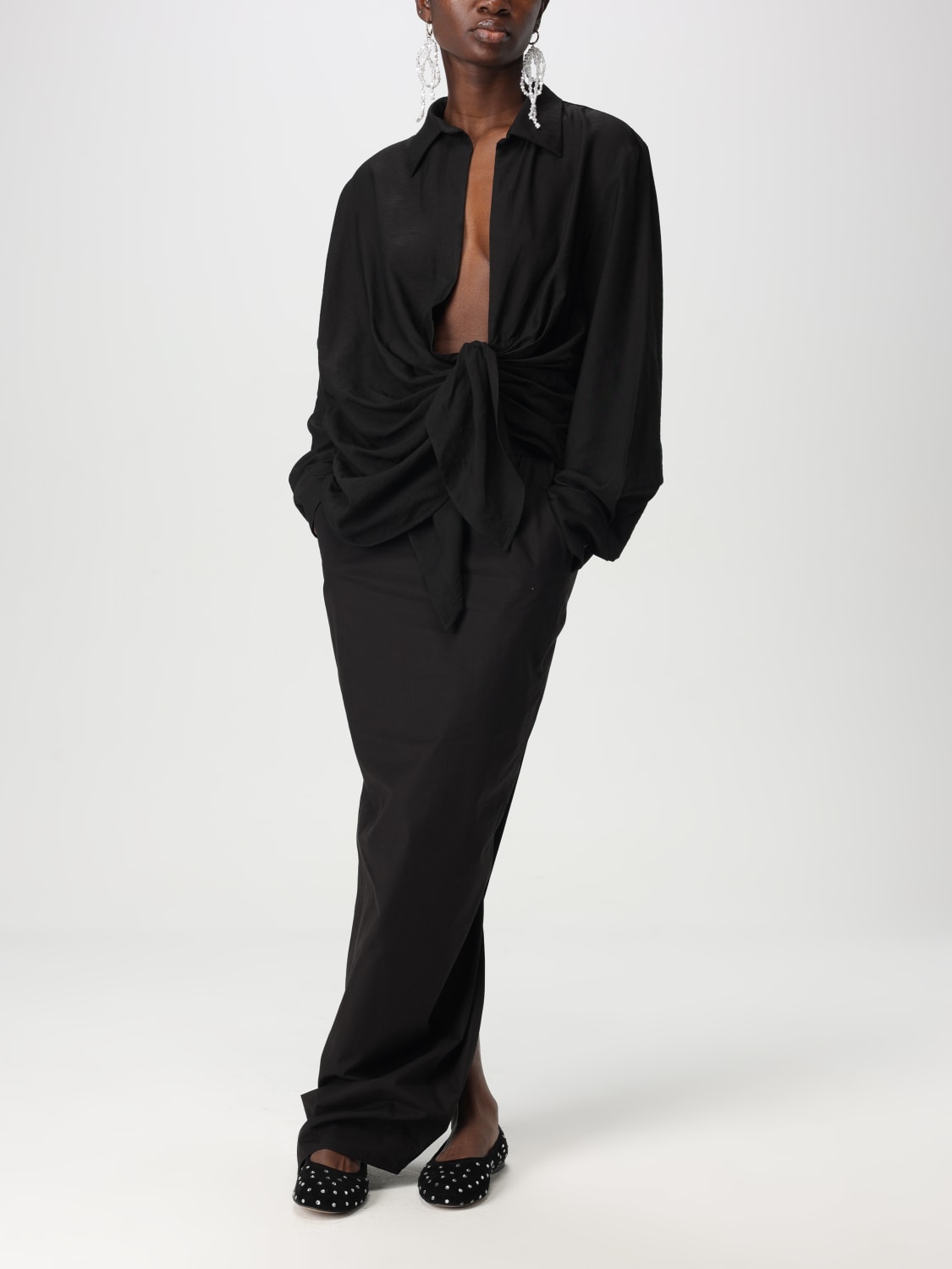 JACQUEMUS CAMICIA: Camicia Jacquemus in misto viscosa , Nero - Img 2