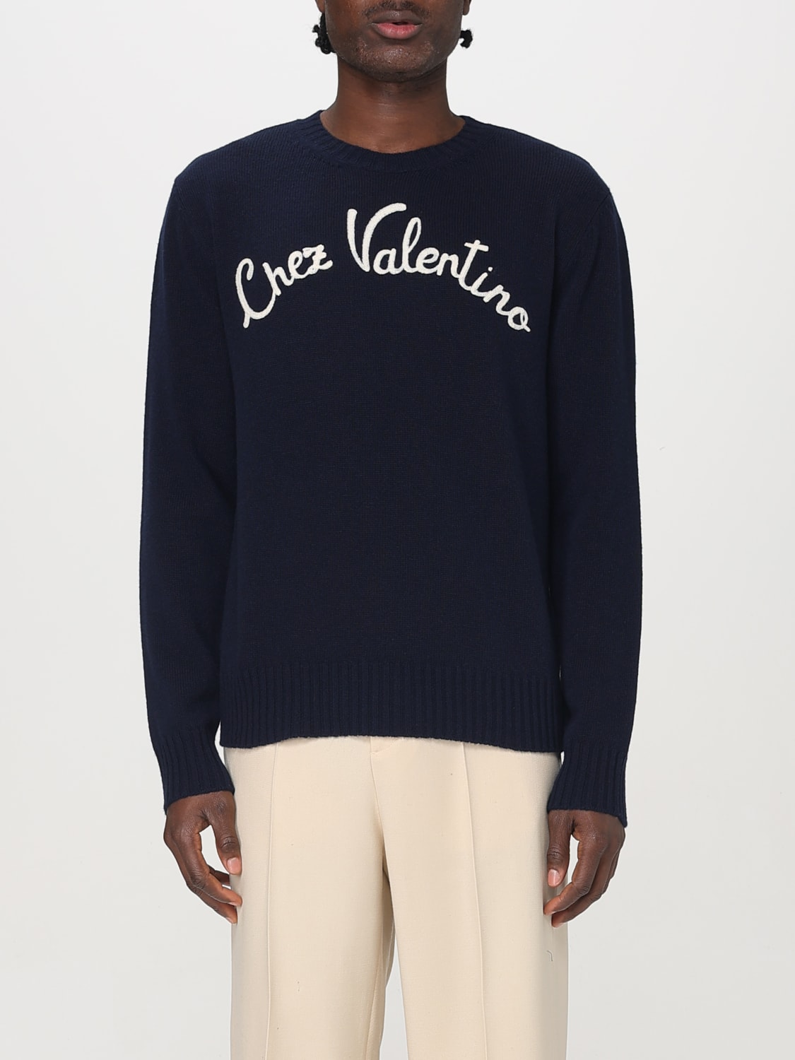 VALENTINO SWEATER: Sweater men Valentino Garavani, Blue - Img 1