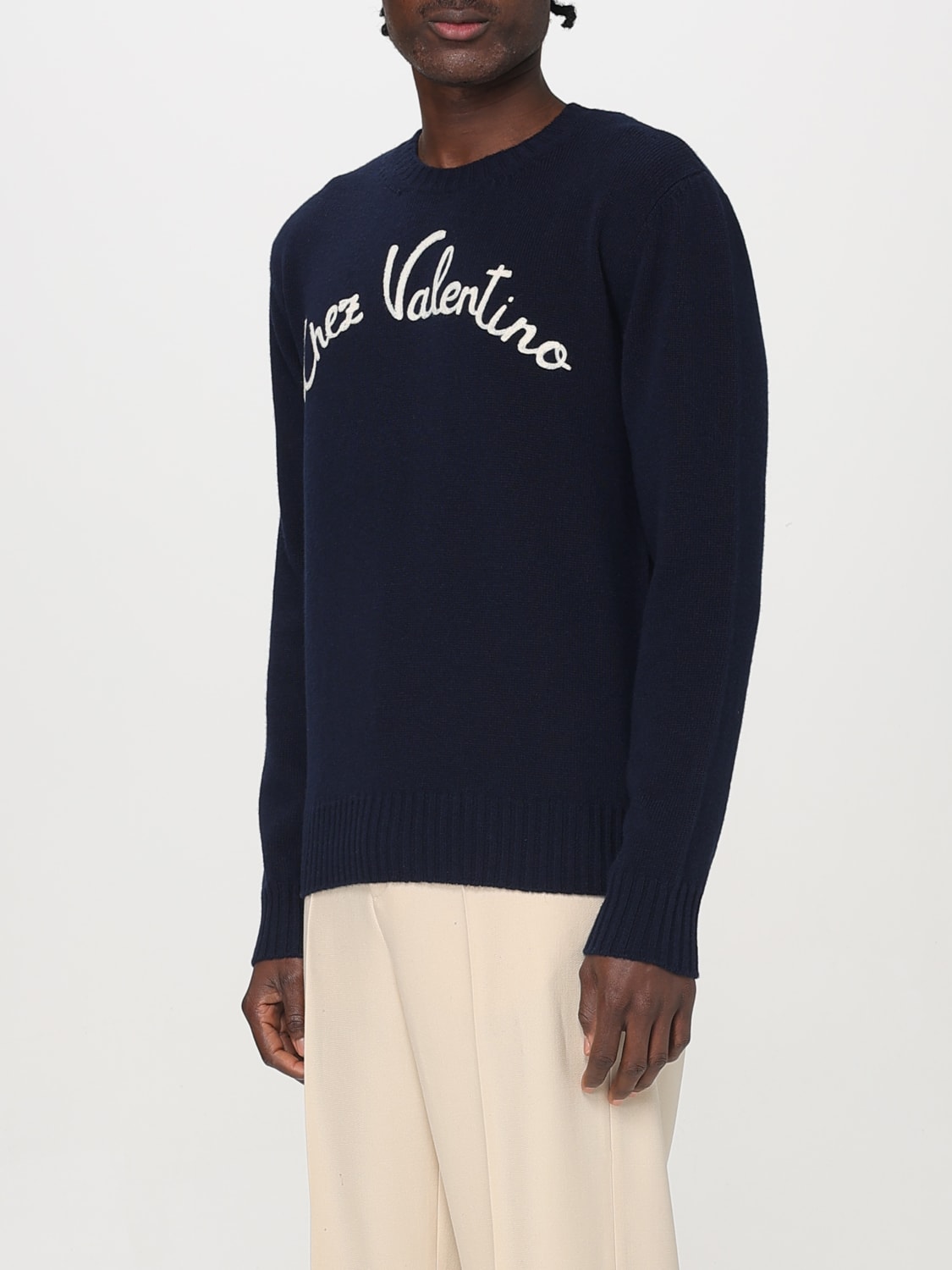 VALENTINO SWEATER: Sweater men Valentino Garavani, Blue - Img 4