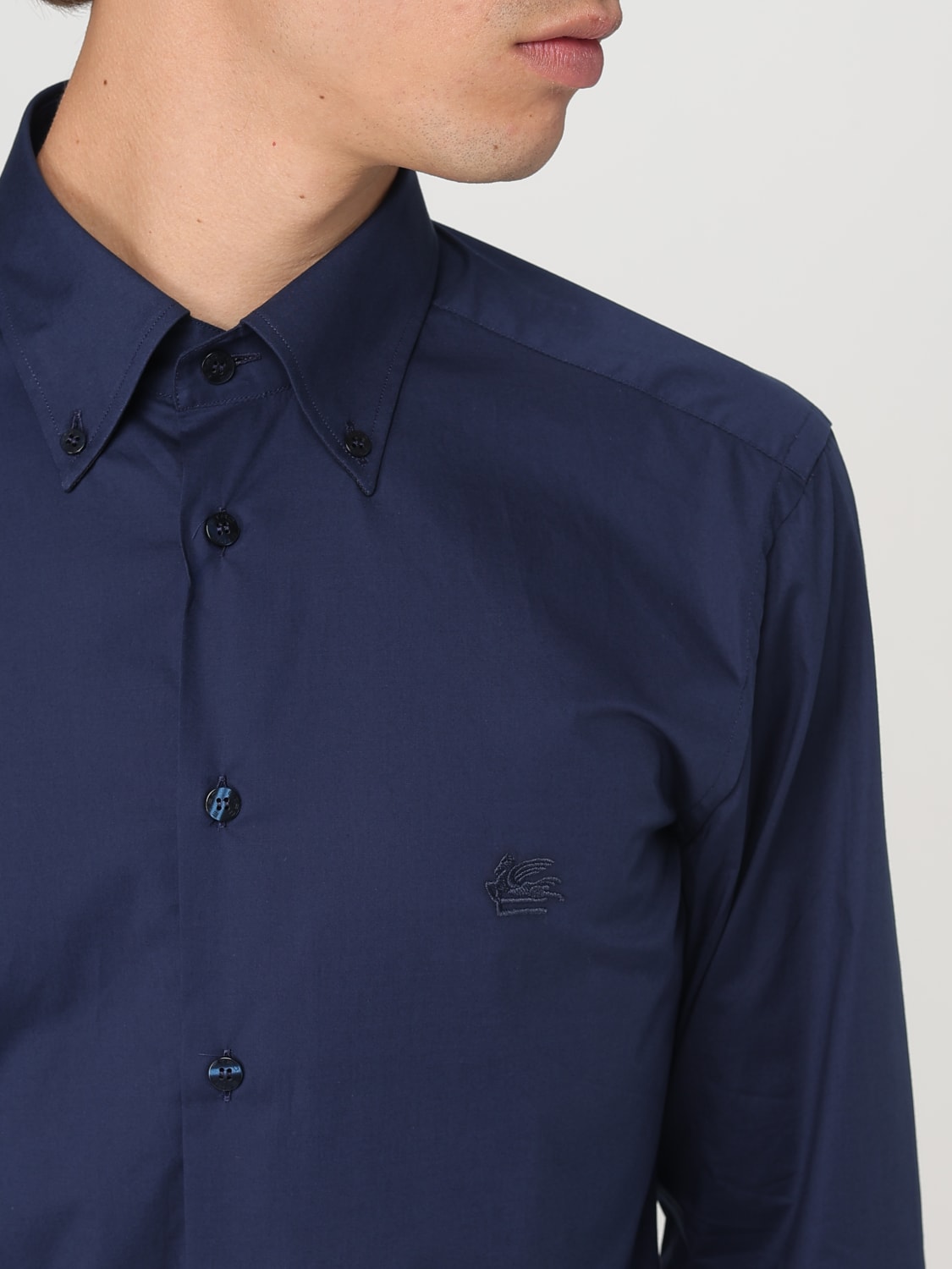 ETRO 衬衫: 衬衫 男士 Etro, 蓝色 - Img 5