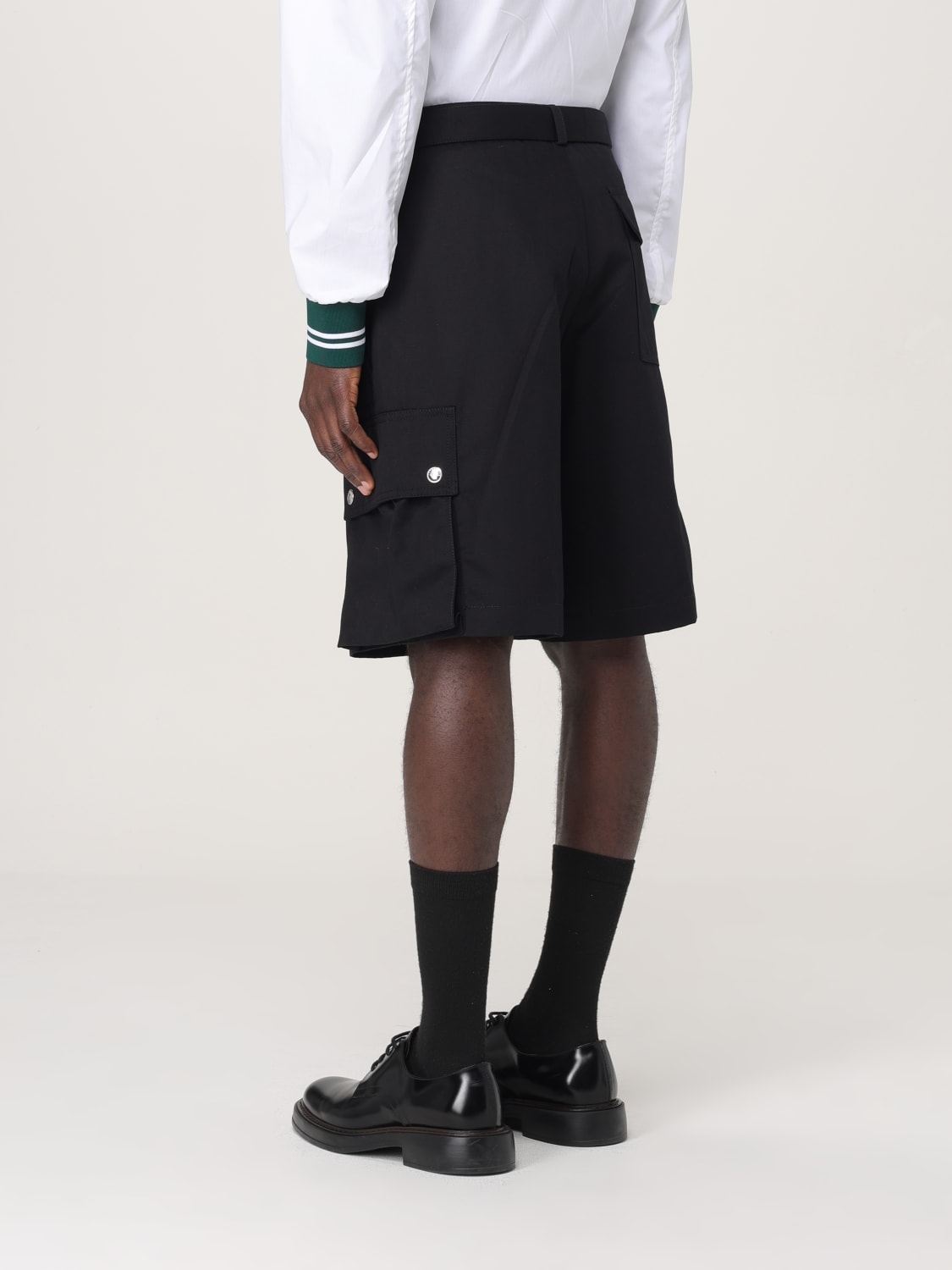 JACQUEMUS PANTALONCINO: Pantaloncino cargo Jacquemus in misto cotone e lino, Nero - Img 3