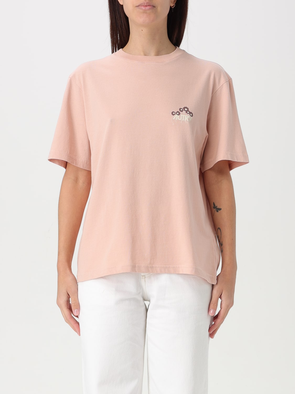 Tシャツ・カットソー AUTRY Woman T-Shirt Blush Pink TSPW88CP AUTRY: T-shirt woman - Blush Pink | Autry t-shirt TSPW88CP