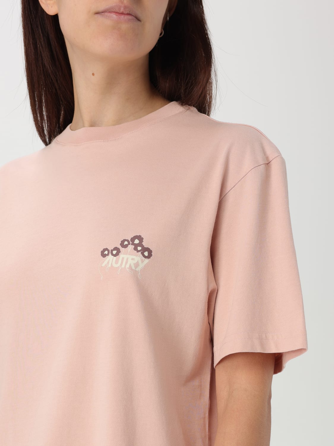 Tシャツ・カットソー AUTRY Woman T-Shirt Blush Pink TSPW88CP AUTRY: T-shirt woman - Blush Pink | Autry t-shirt TSPW88CP