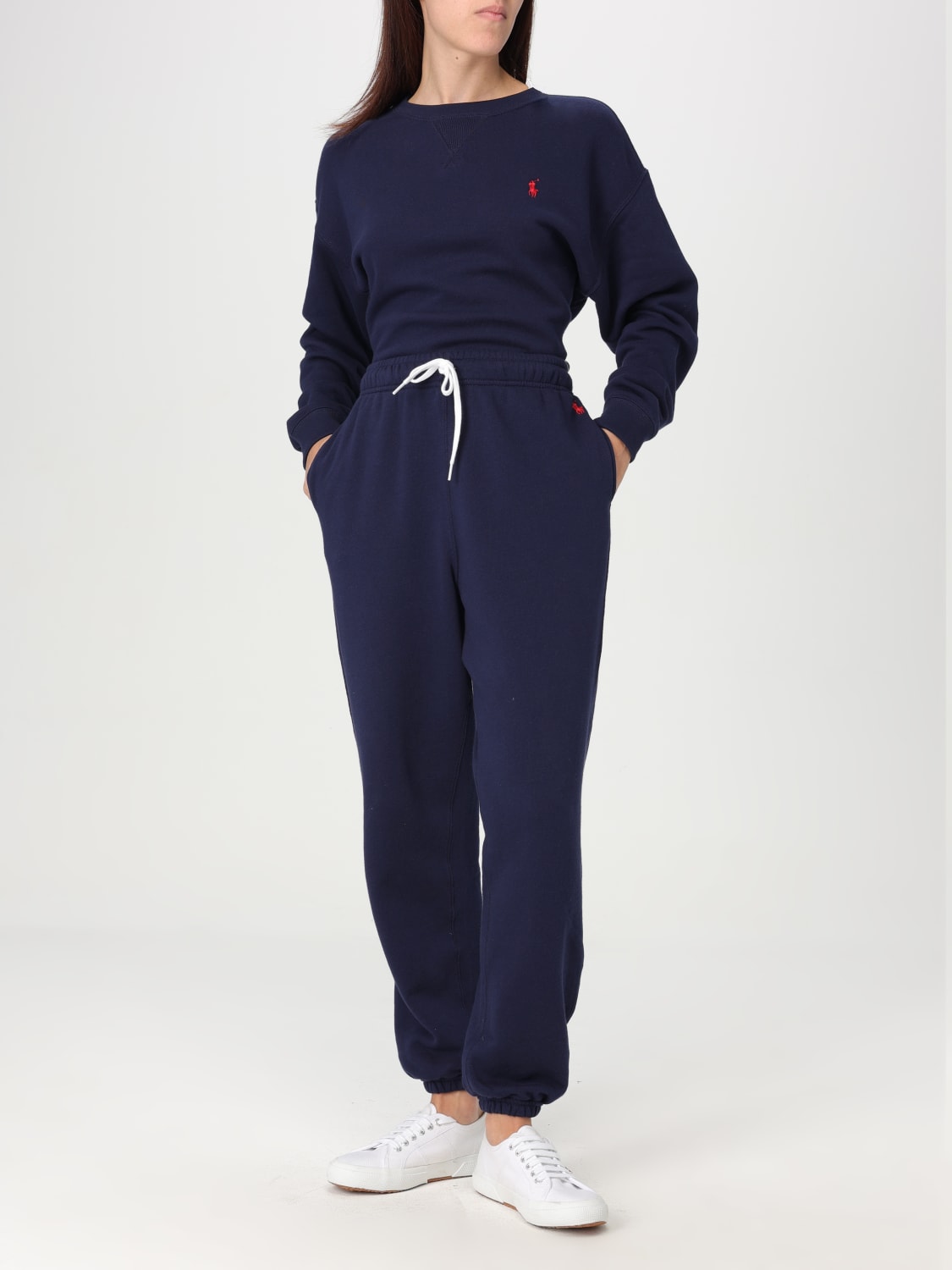 POLO RALPH LAUREN PANTALONES: Pantalón mujer Polo Ralph Lauren, Azul Oscuro - Img 2