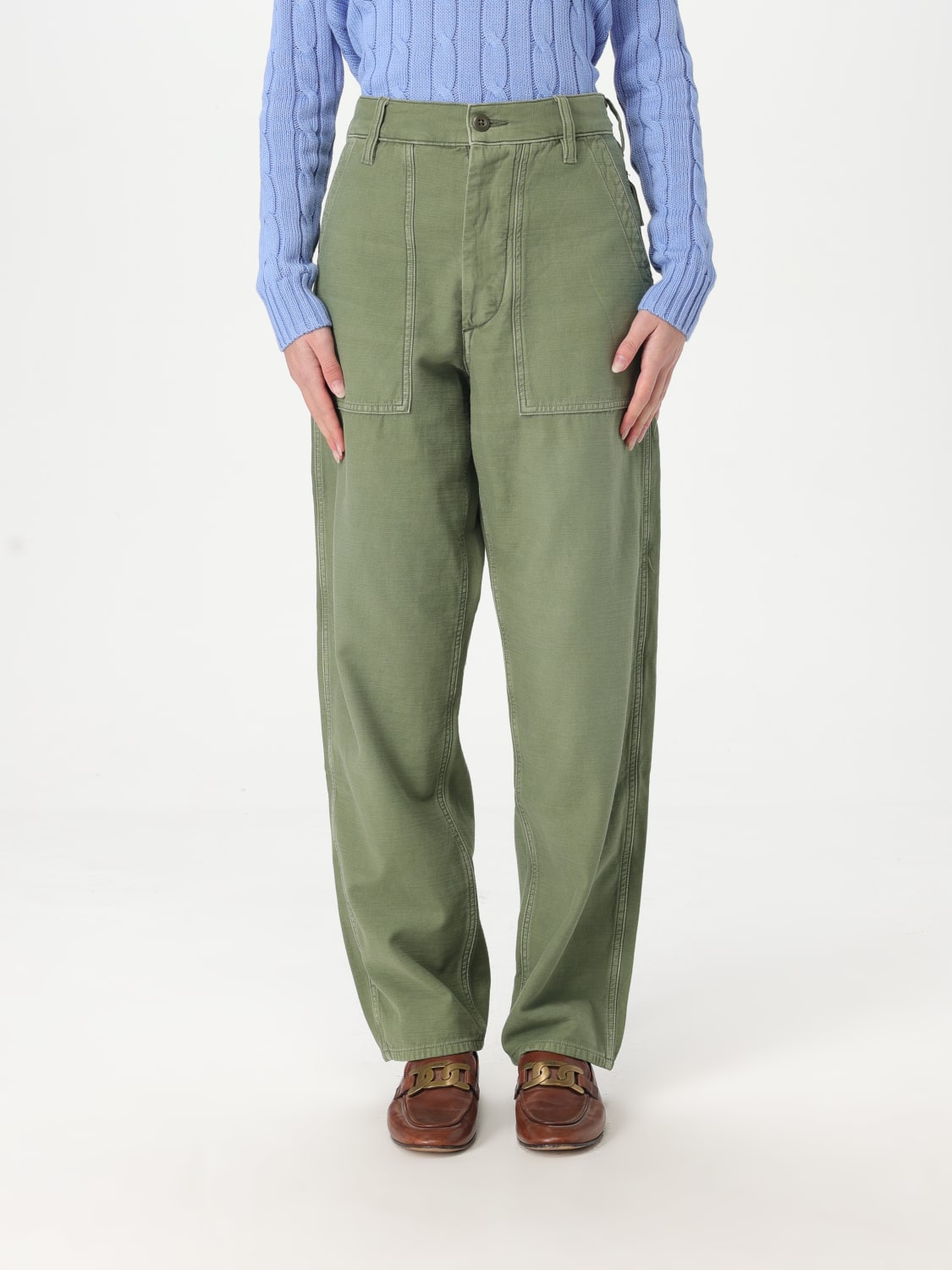 パンツ POLO RALPH LAUREN Woman Pants Olive 211942105 005 POLO RALPH LAUREN: Pants woman - Olive | Polo Ralph Lauren