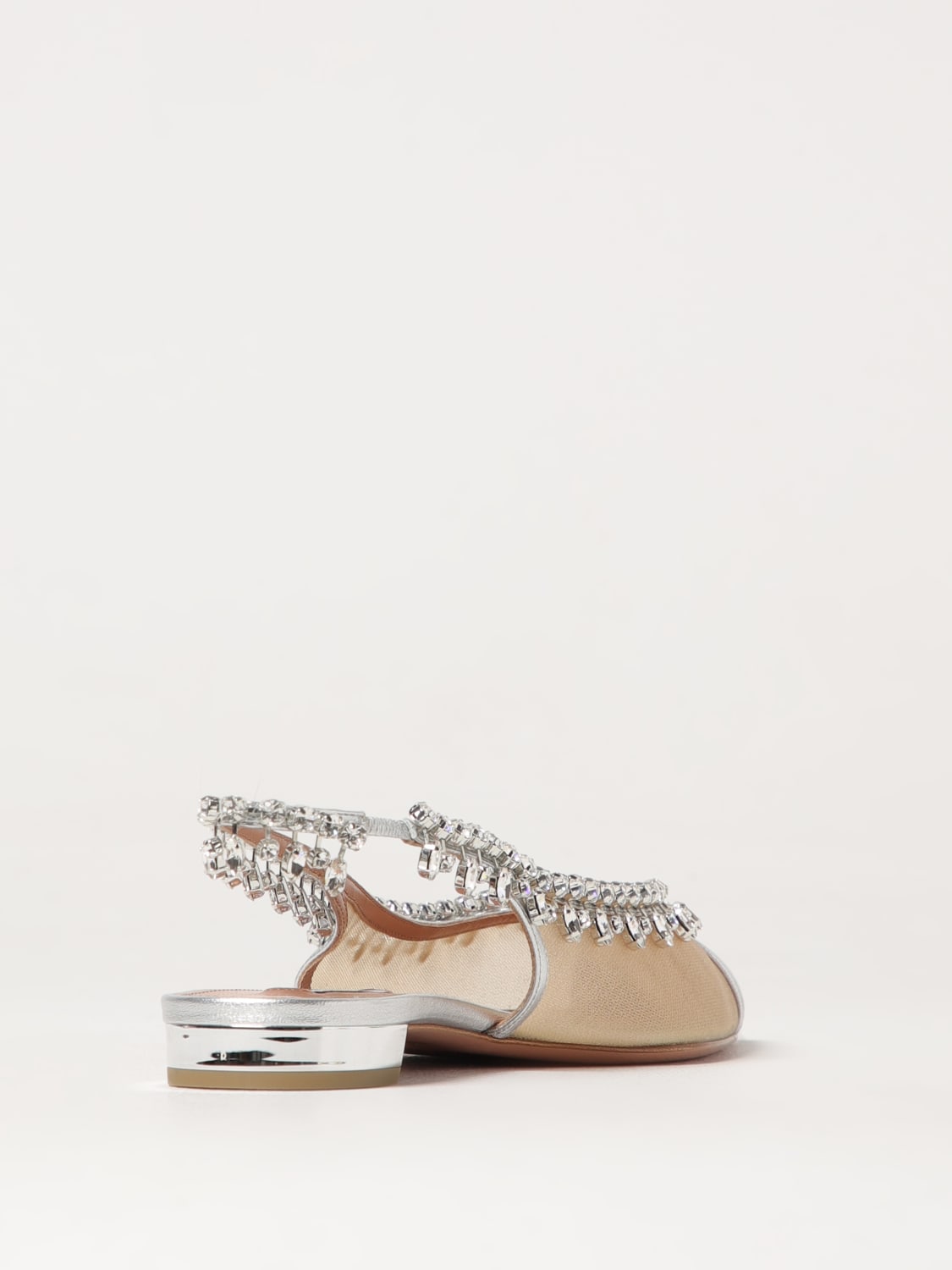 フラットシューズ AQUAZZURA Woman Ballet flats Silver TEMFLAA0NWT CCC AQUAZZURA: Flat shoes woman - Silver | Aquazzura ballet