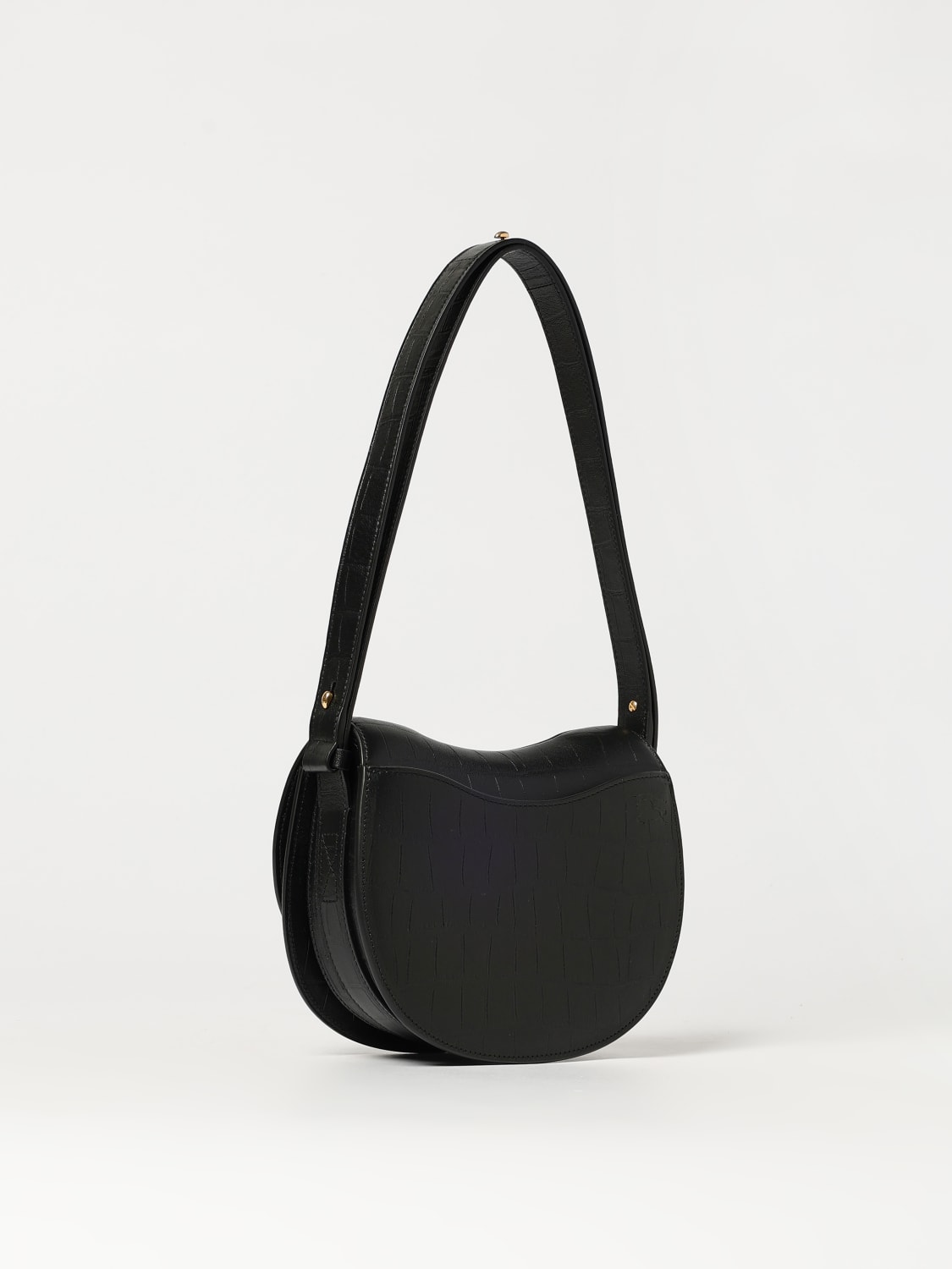 ショルダーバッグ・ポシェット Burberry 8104298 Shoulder Bags Black Textured-leather shoulder bag | BURBERRY | NET-A-PORTER