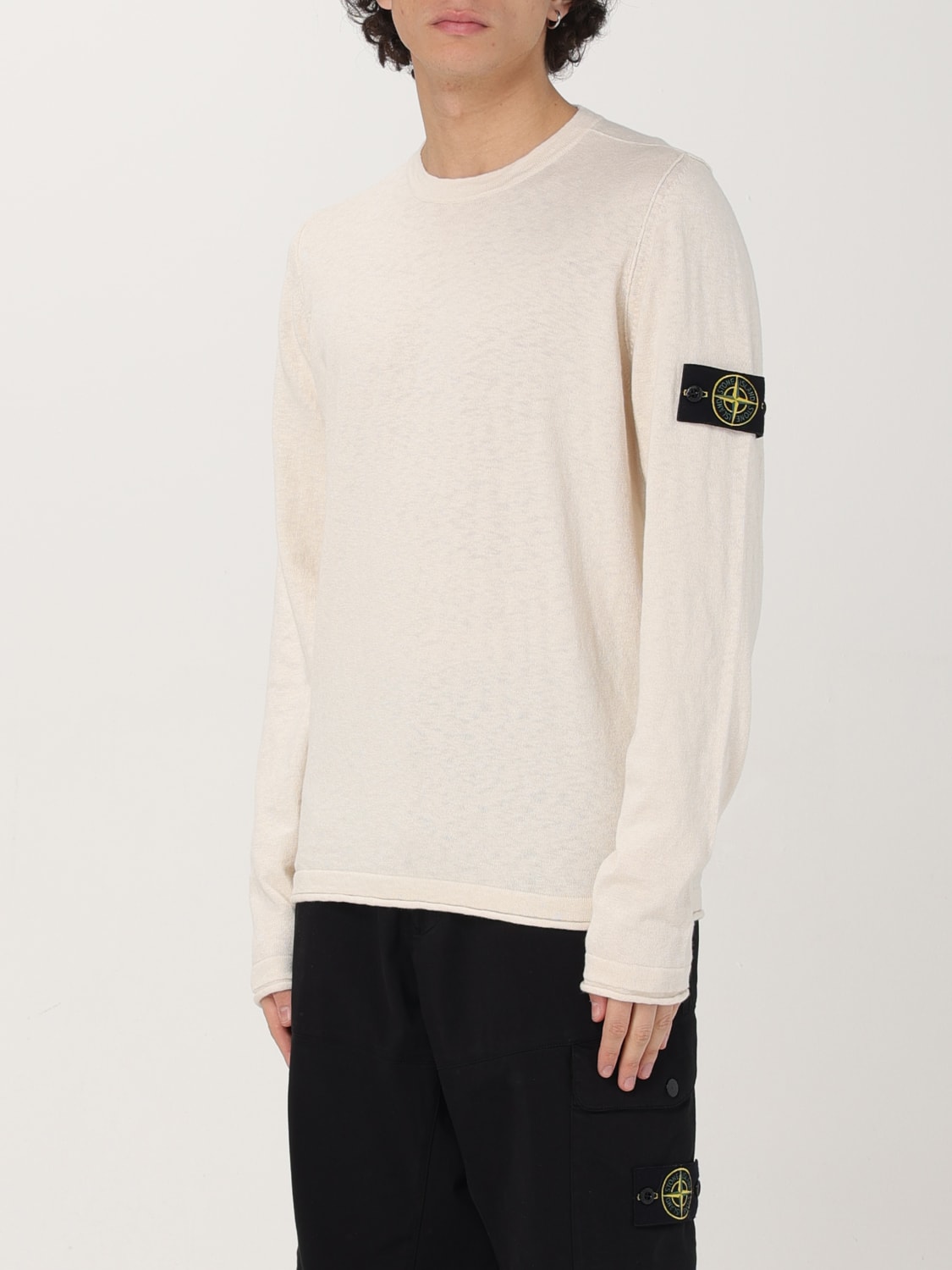 STONE ISLAND SWEATER: Sweater men Stone Island, White - Img 4