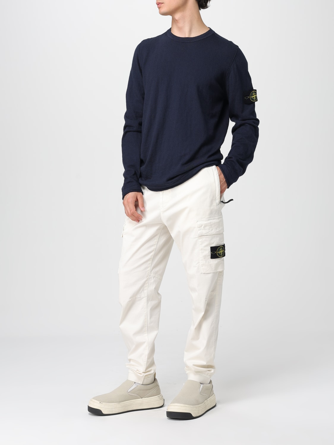 STONE ISLAND SWEATER: Sweater men Stone Island, Blue - Img 2