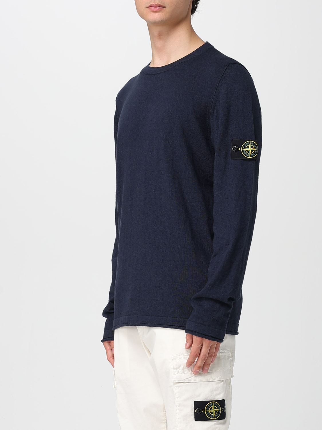 STONE ISLAND SWEATER: Sweater men Stone Island, Blue - Img 4
