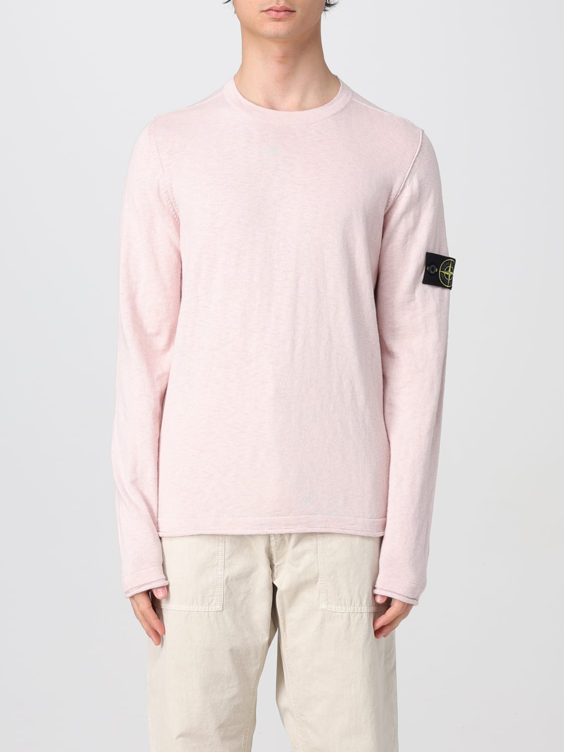 STONE ISLAND PULL: Pull homme Stone Island, Rose - Img 1