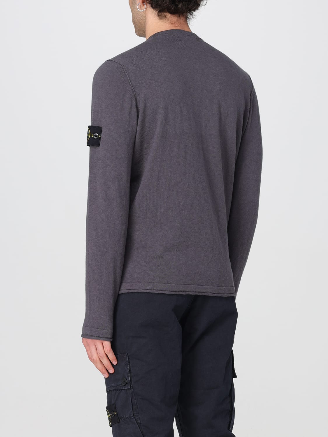 STONE ISLAND SWEATER: Sweater men Stone Island, Grey - Img 3