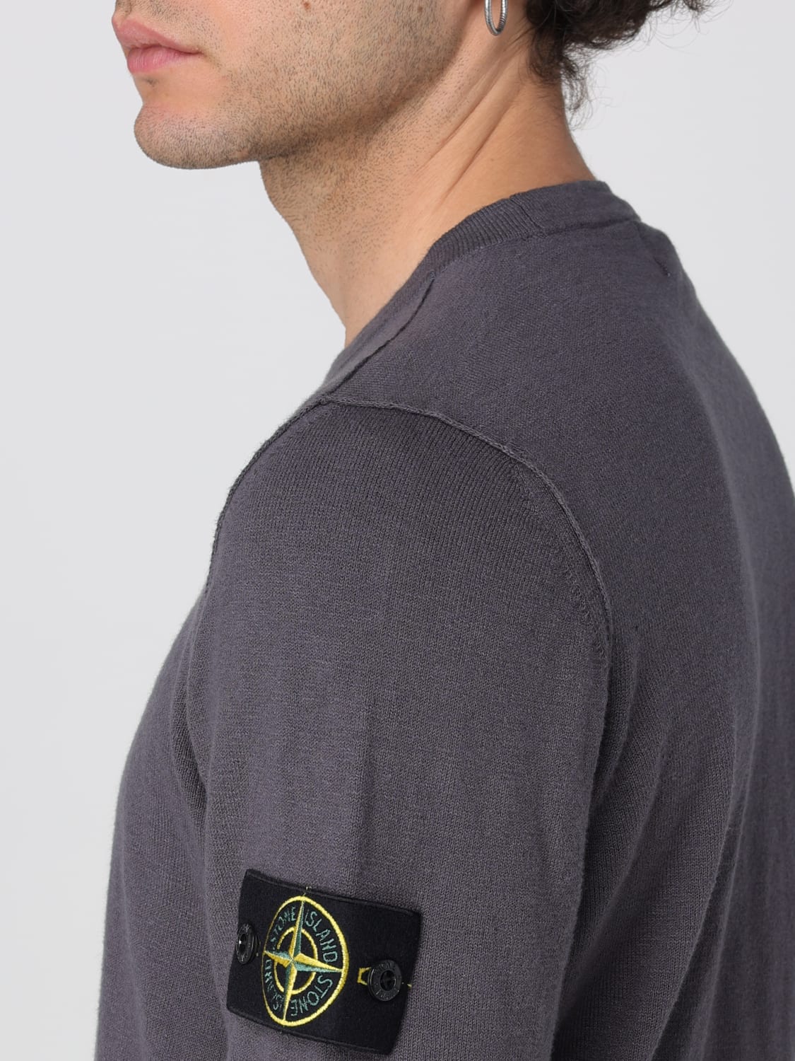 STONE ISLAND SWEATER: Sweater men Stone Island, Grey - Img 5