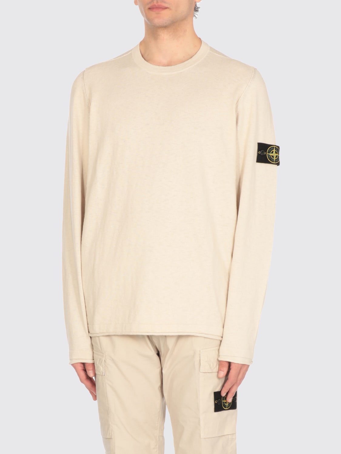 STONE ISLAND SWEATER: Sweater men Stone Island, Beige - Img 1
