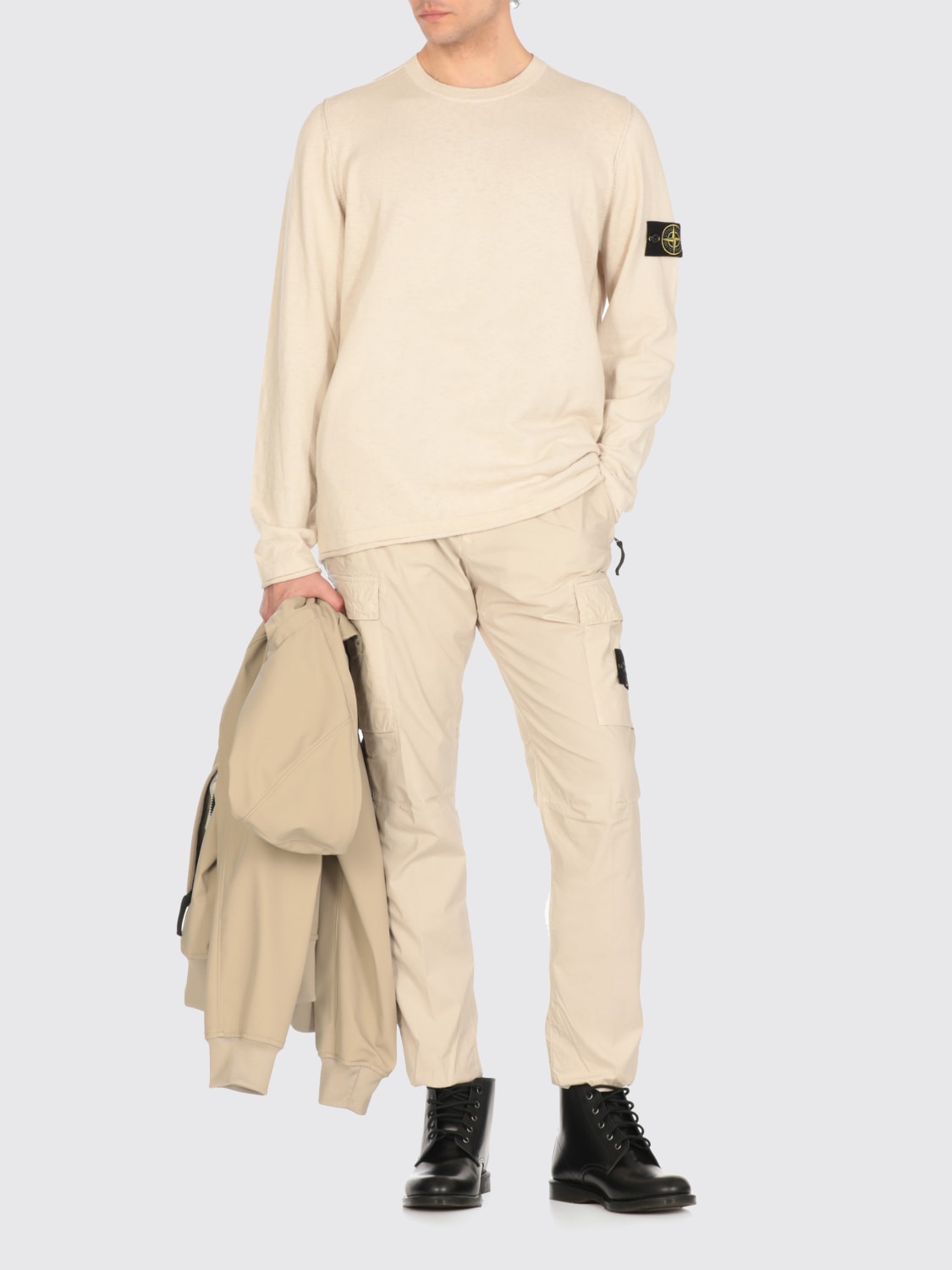 STONE ISLAND SWEATER: Sweater men Stone Island, Beige - Img 2