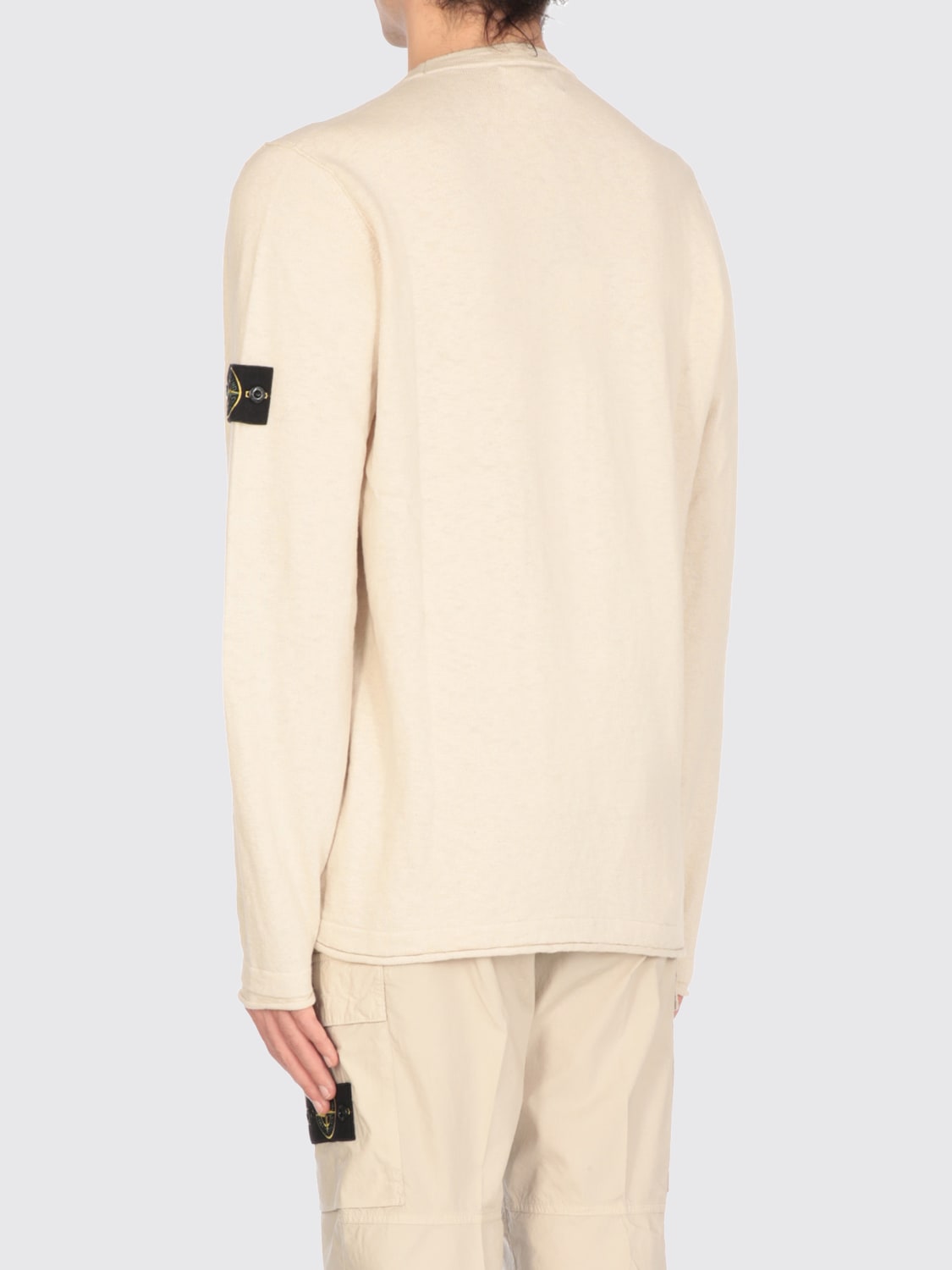 STONE ISLAND SWEATER: Sweater men Stone Island, Beige - Img 3