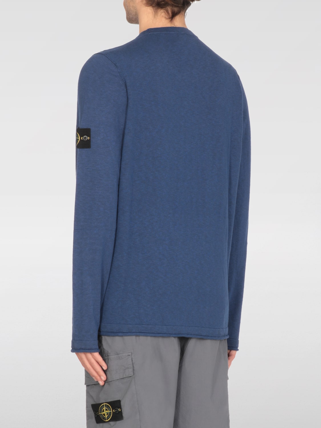STONE ISLAND SWEATER: Sweater men Stone Island, Blue 1 - Img 2