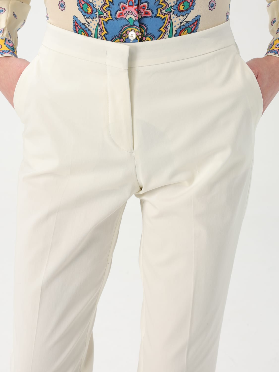 【送料&関税込】Etro Viscose Trousers ETRO gradient-effect Silk Trousers | Red | FARFETCH JO