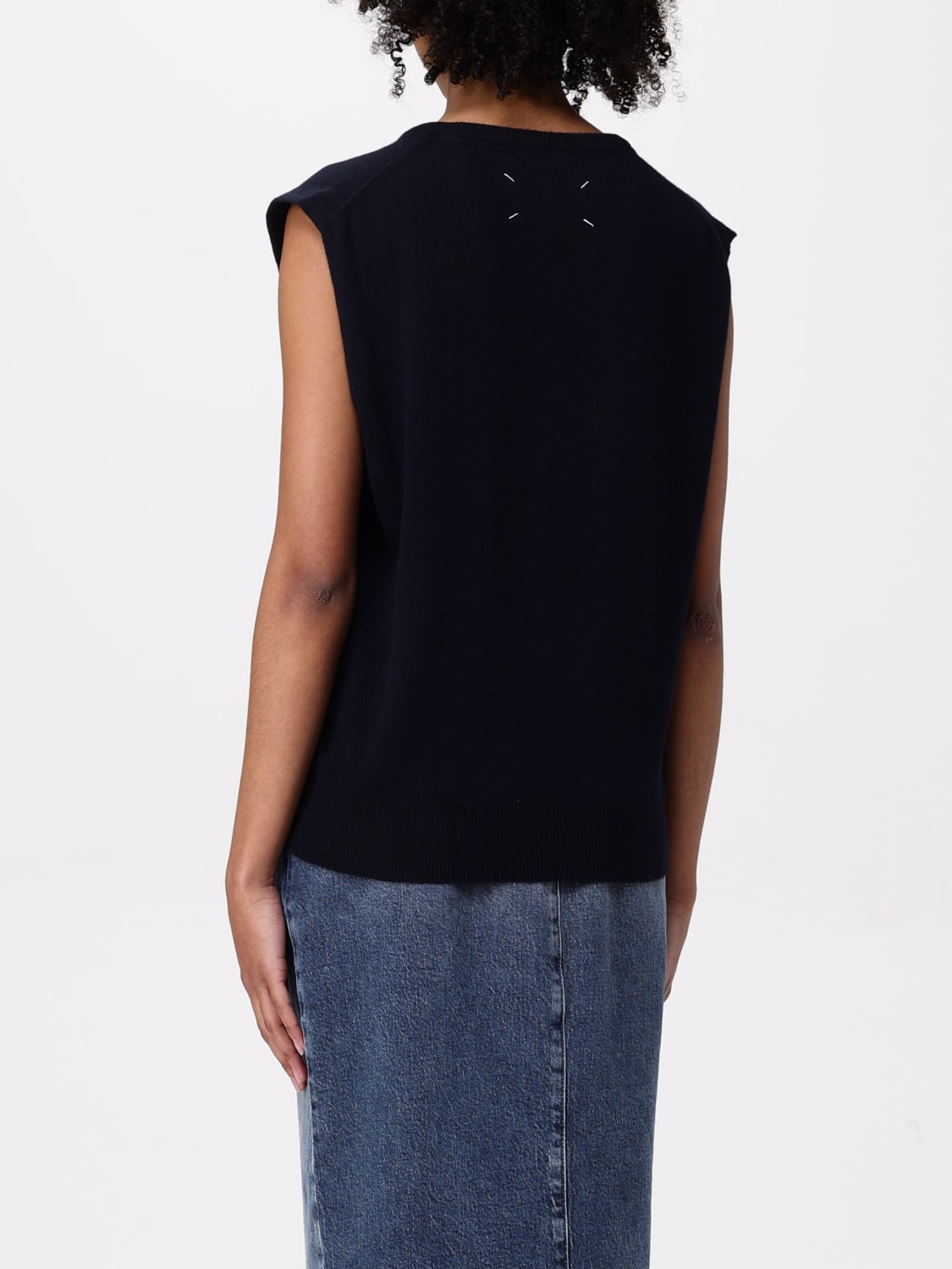 MAISON MARGIELA: virgin wool vest - Black | Maison Margiela