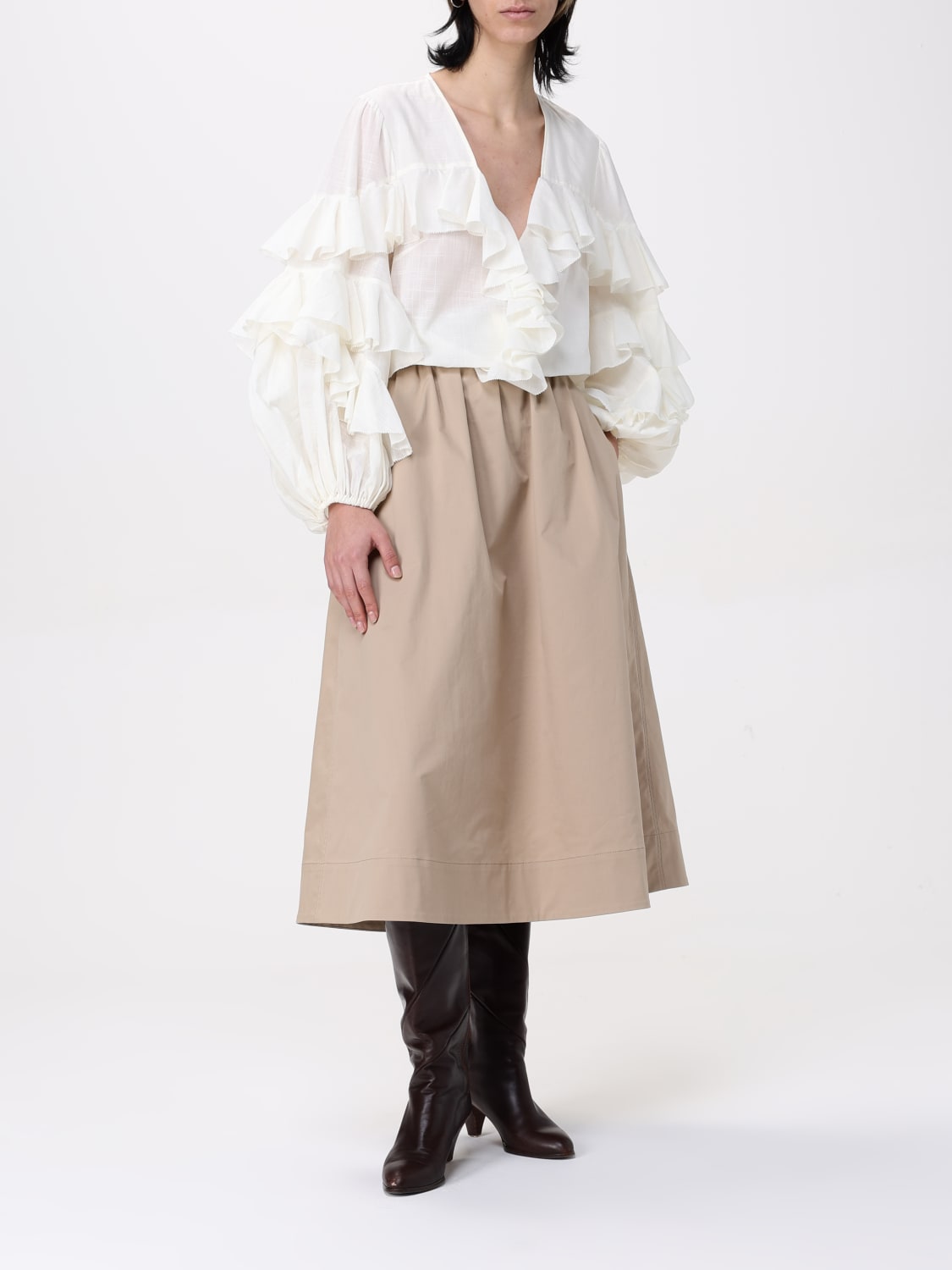 ZIMMERMANN TOP: Blusa Zimmermann in mussola , Bianco - Img 2