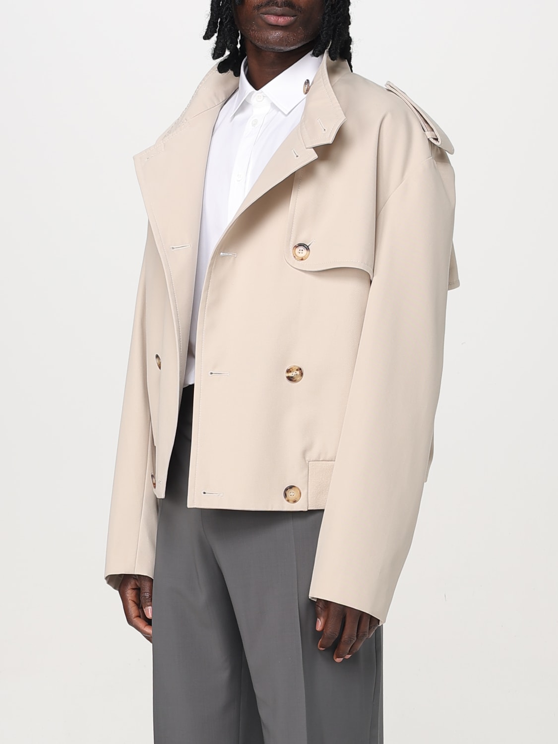 MOSCHINO COUTUREリネン ベージュジャケット Moschino 1994 Museum Eco Iconic Vintage 90s Beige Brown White