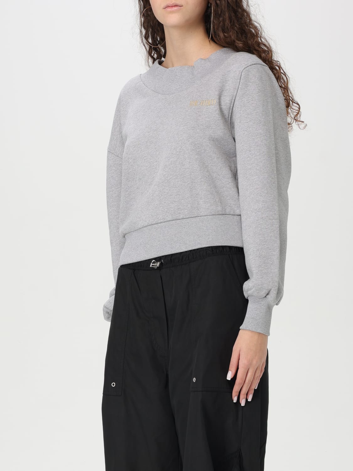 その他 THE ATTICO ROUND NECK SWEATSHIRT (250WCF00020 JJF007AA 876) THE ATTICO: Sweatshirt woman - Grey | The Attico sweatshirt