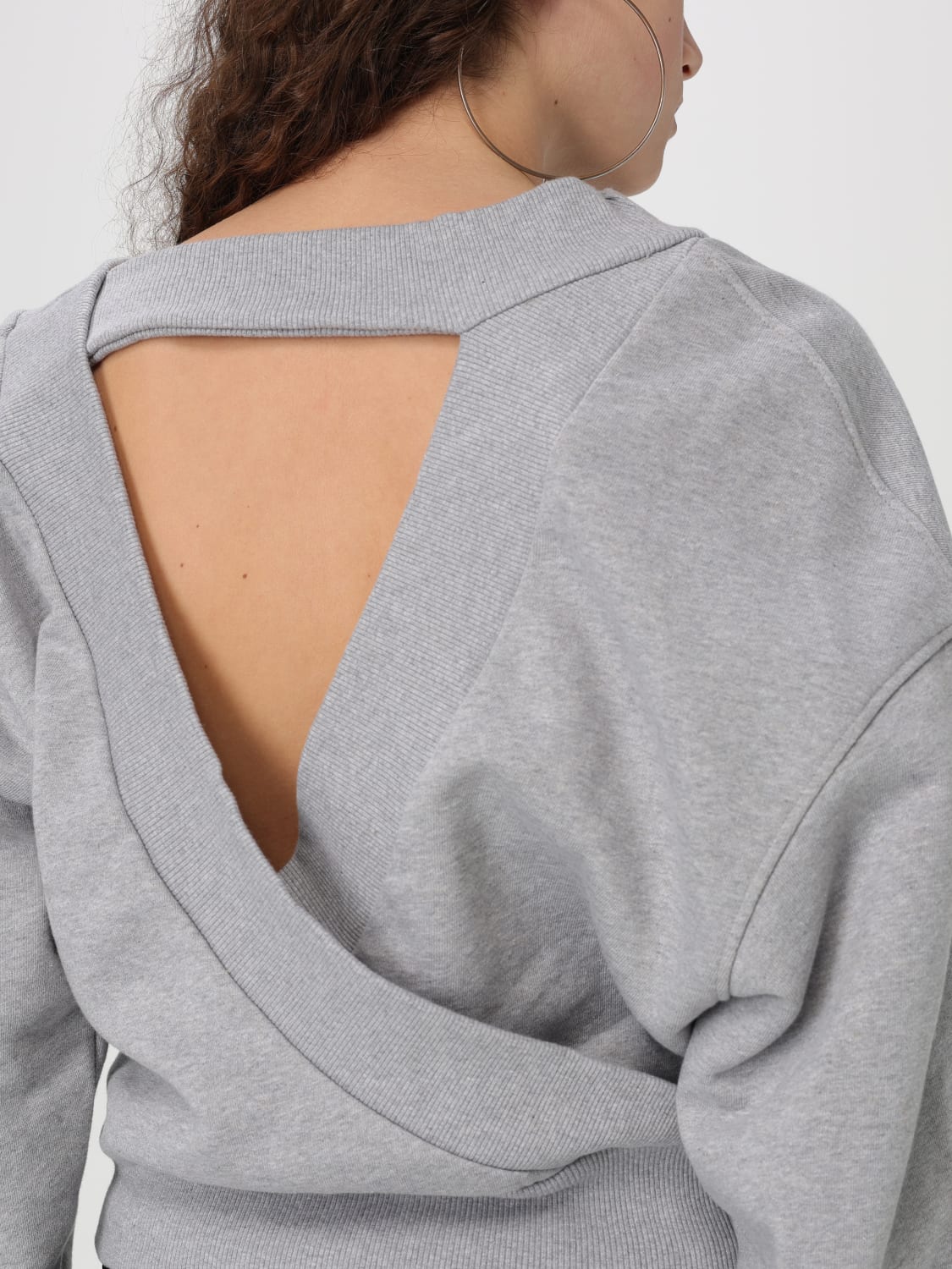 その他 THE ATTICO ROUND NECK SWEATSHIRT (250WCF00020 JJF007AA 876) THE ATTICO: Sweatshirt woman - Grey | The Attico sweatshirt