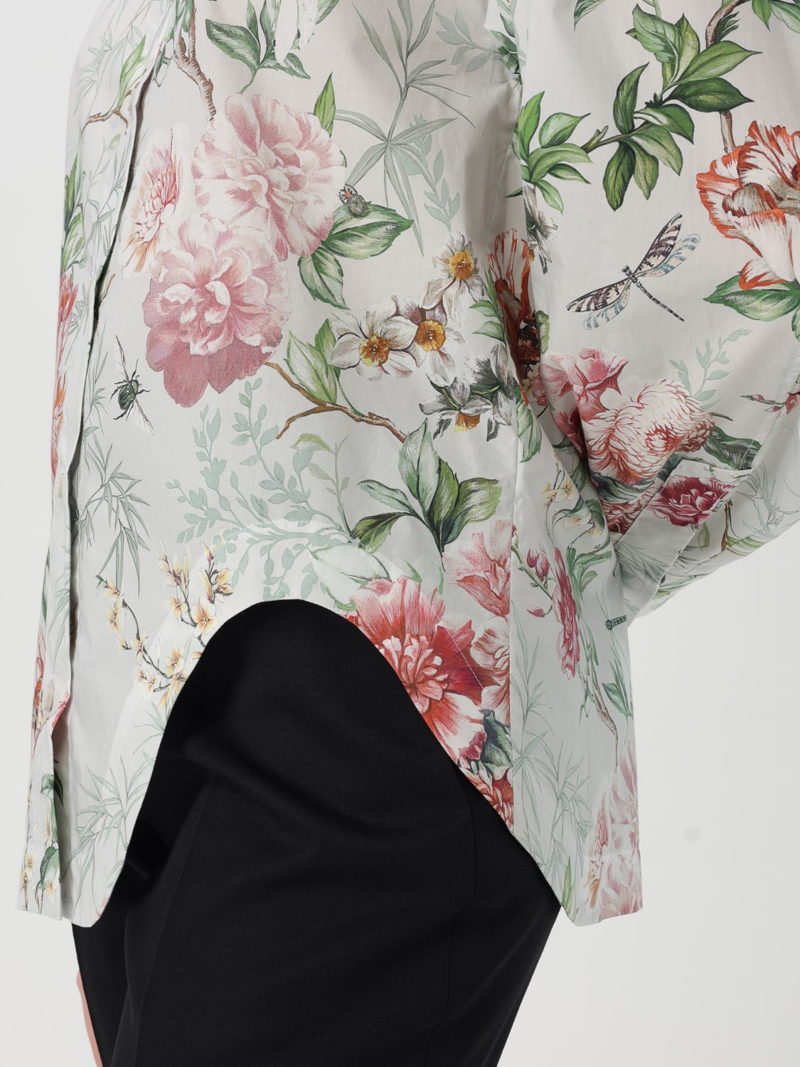 THE ATTICO CAMICIA: Camicia The Attico in cotone con stampa floreale , Avorio - Img 5