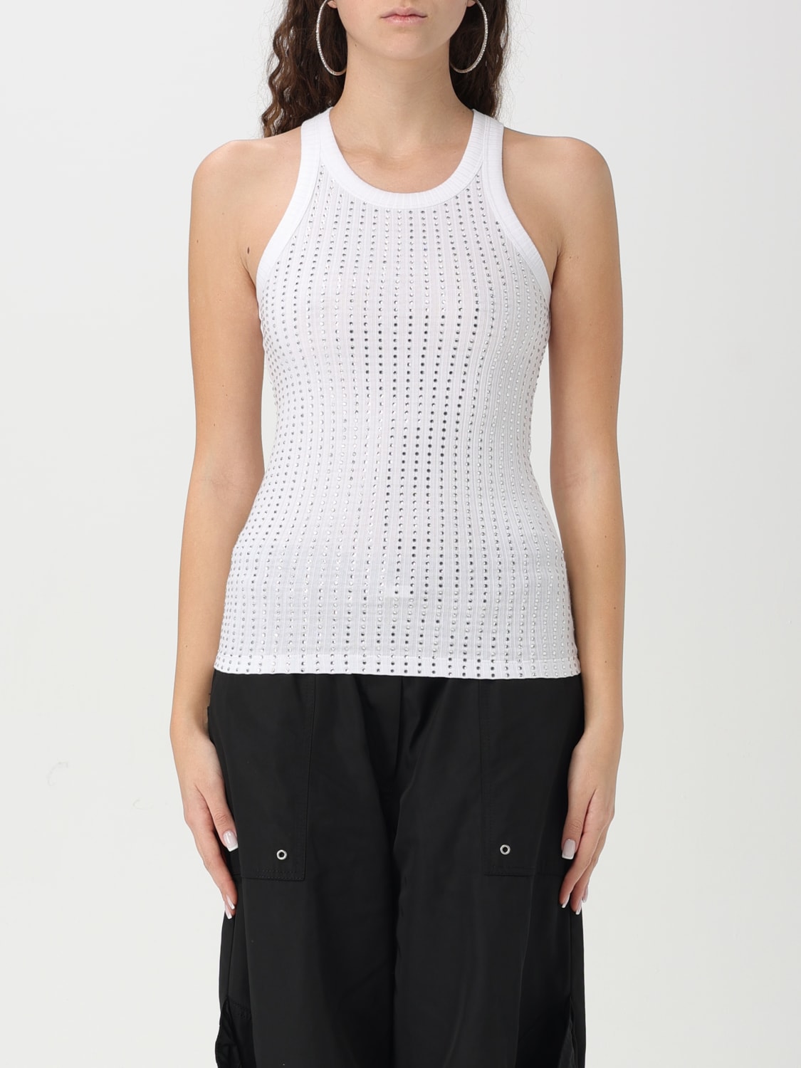 Tシャツ・カットソー THE ATTICO Woman T-Shirt White 250WCN00004JJJ051TR 001 THE ATTICO: Top woman - White | The Attico t-shirt