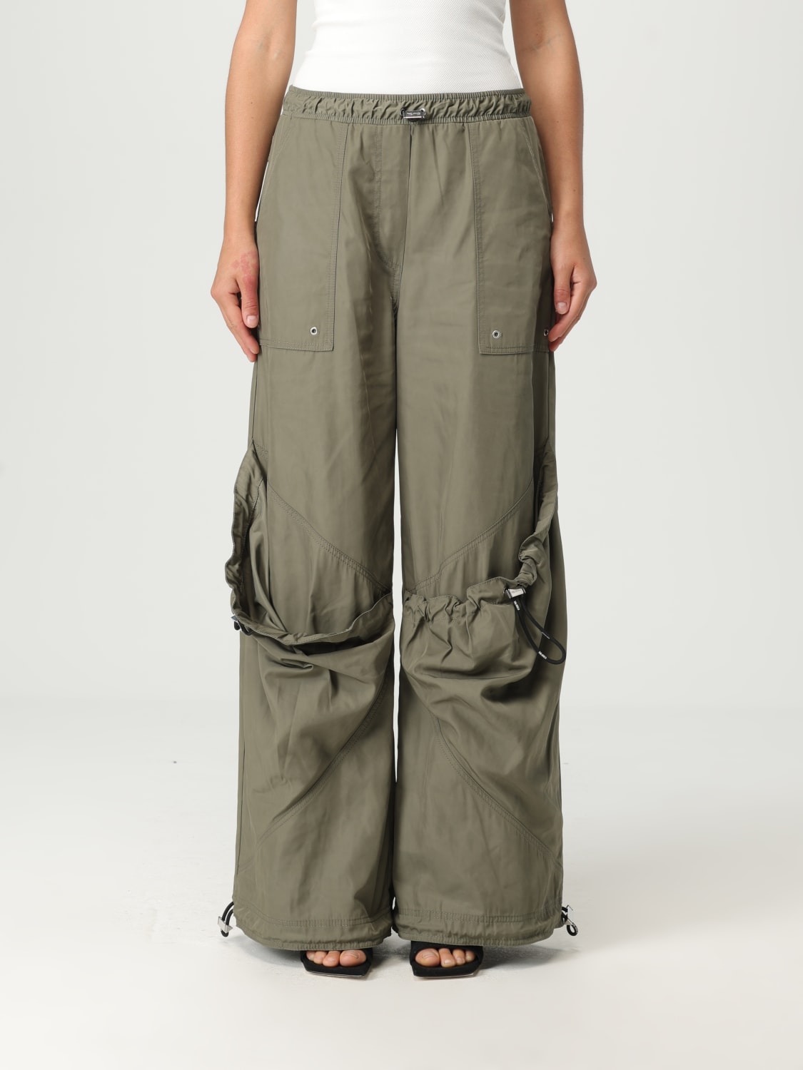 THE ATTICO PANTALON: Pantalon femme The Attico, Vert - Img 1